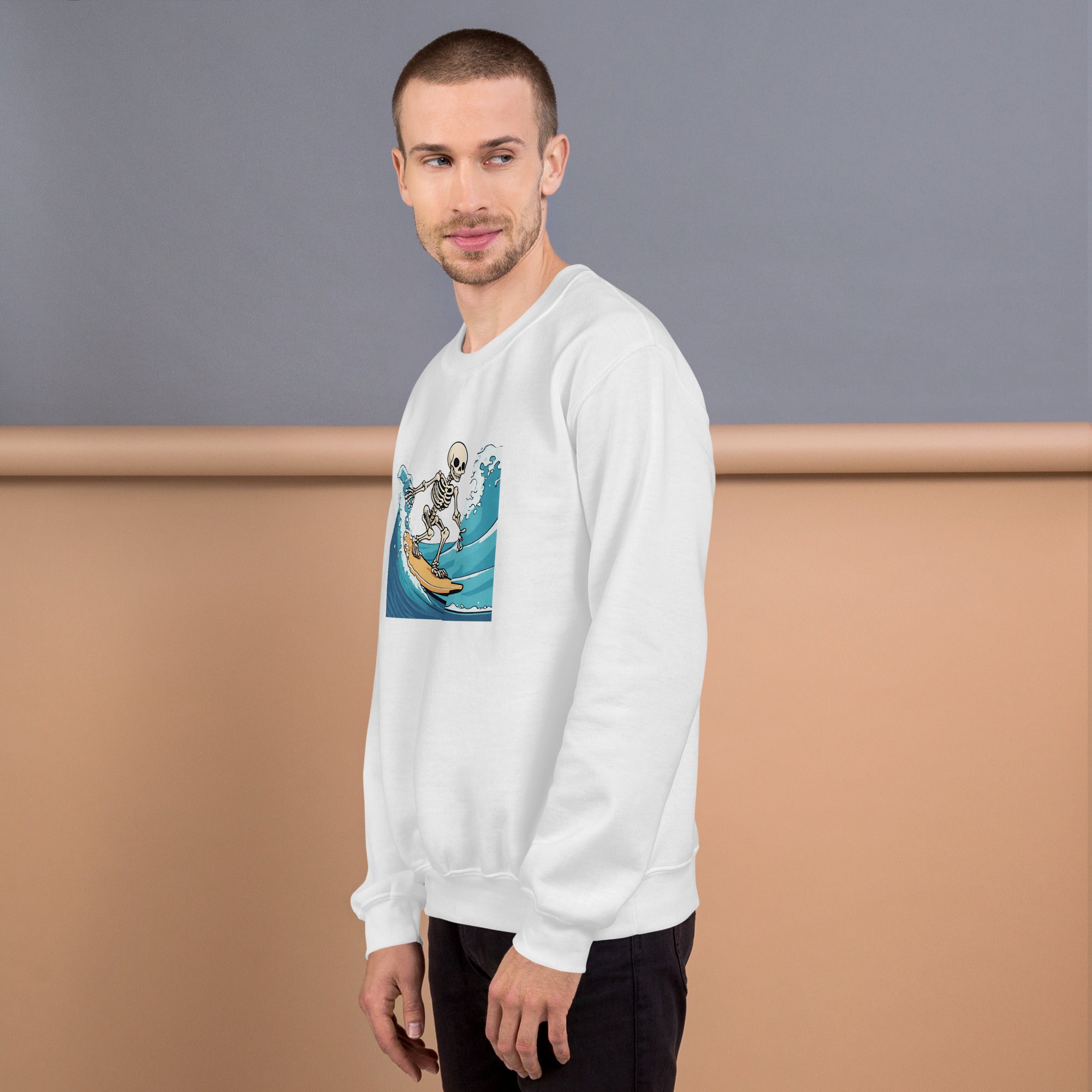 Surfing Skeleton Men's Sweatshirt