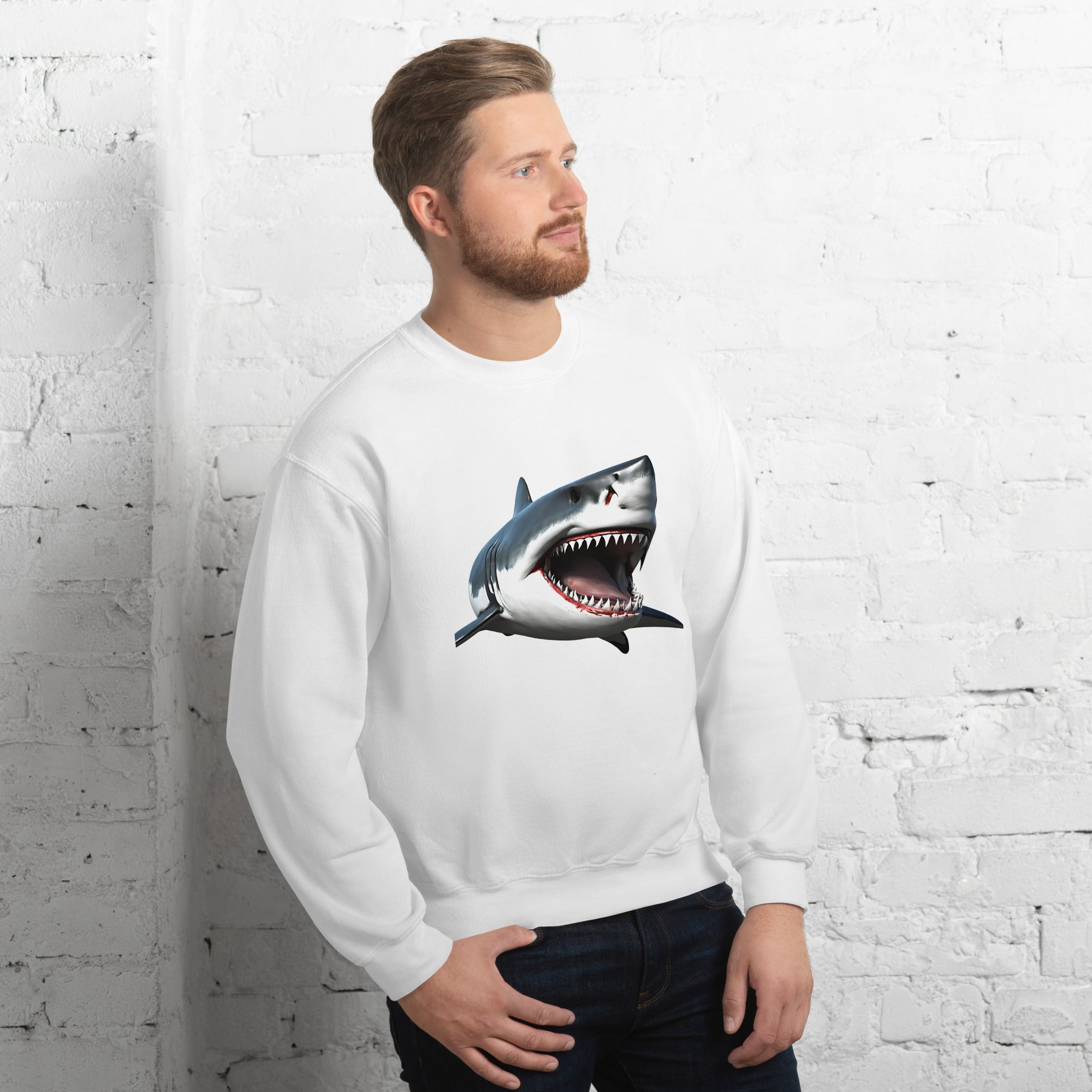 Great White Bite Men's Sweatshirt