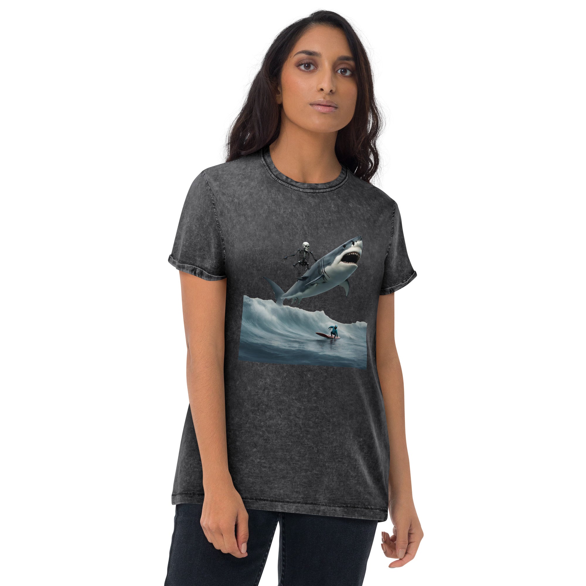 Shark Shredder Denim T-Shirt