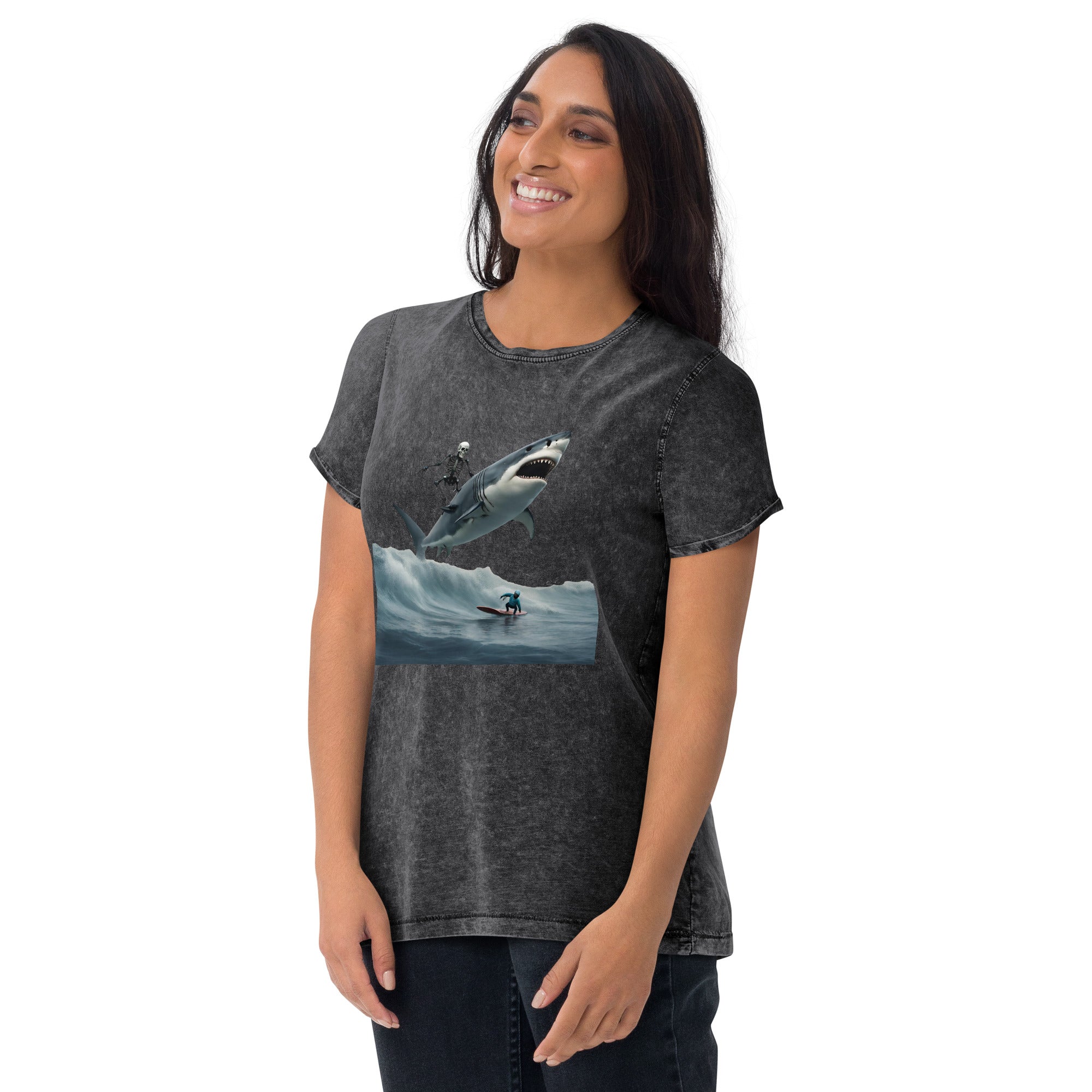 Shark Shredder Denim T-Shirt