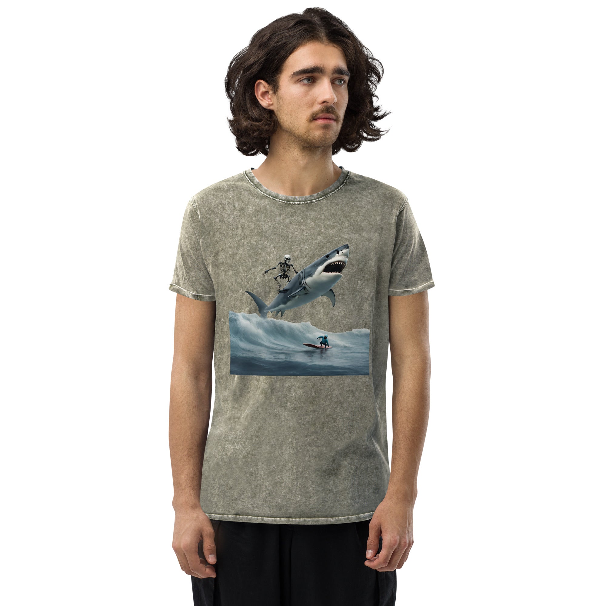 Shark Shredder Denim T-Shirt