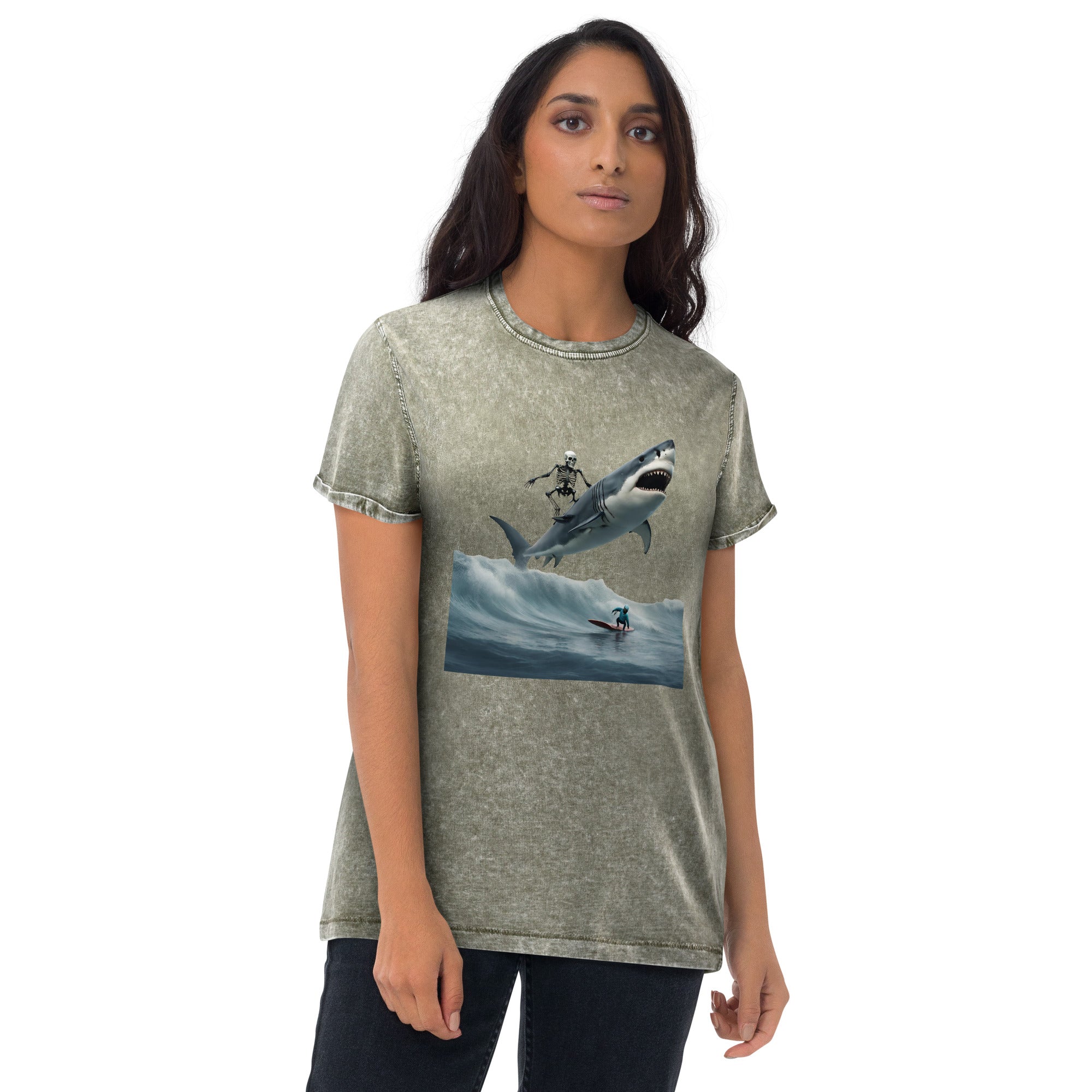 Shark Shredder Denim T-Shirt