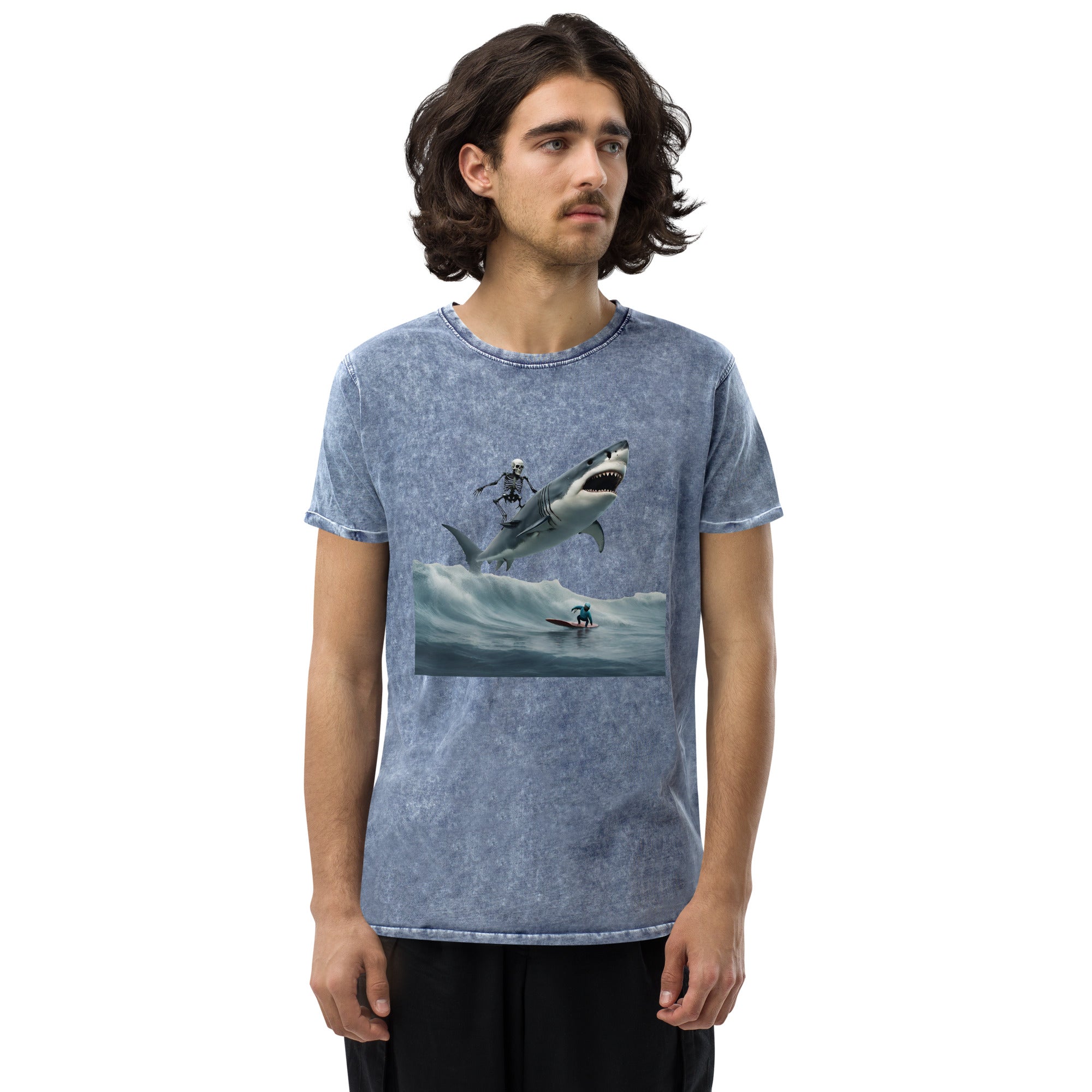 Shark Shredder Denim T-Shirt