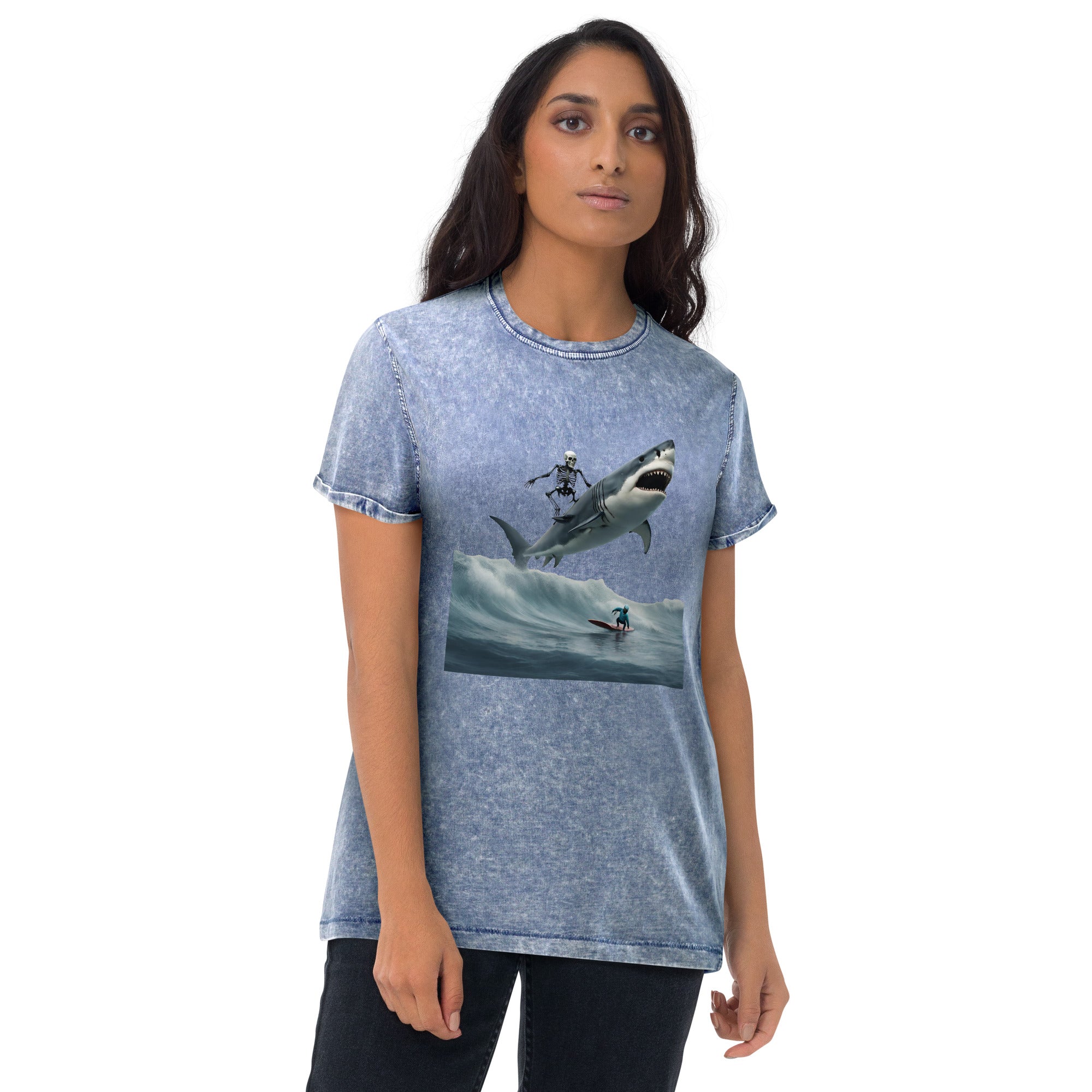 Shark Shredder Denim T-Shirt