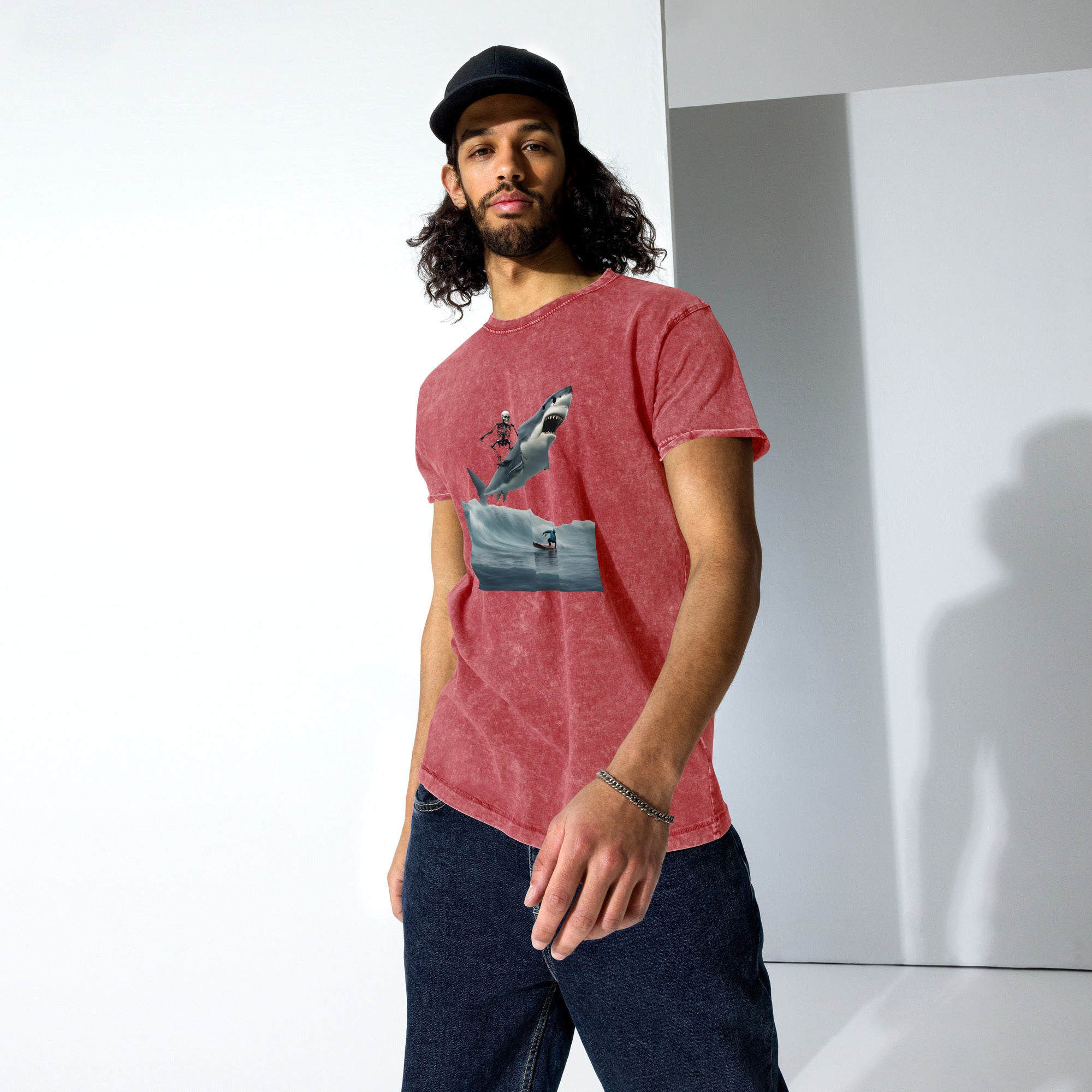 Shark Shredder Denim T-Shirt