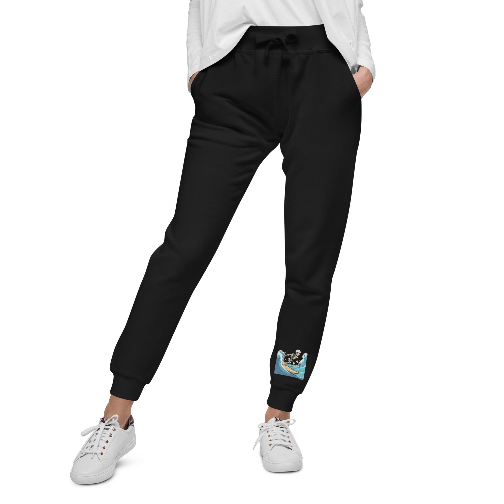 Surfing Skeleton Women's Fleece Sweatpants