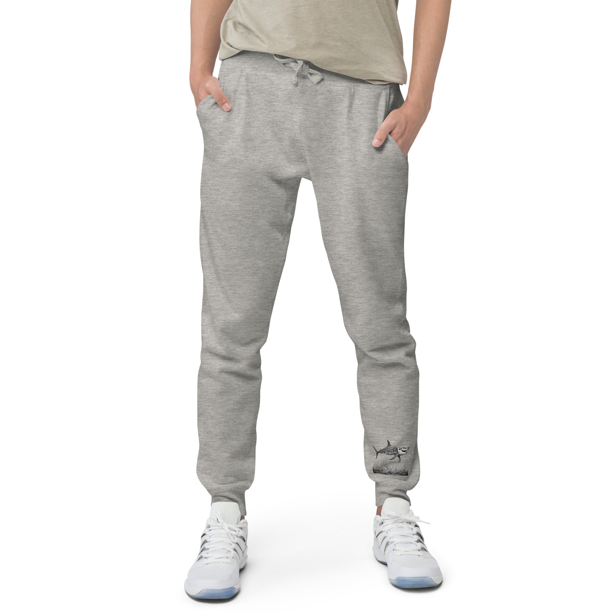 Skeleton Shark Men's Fleece Sweatpants