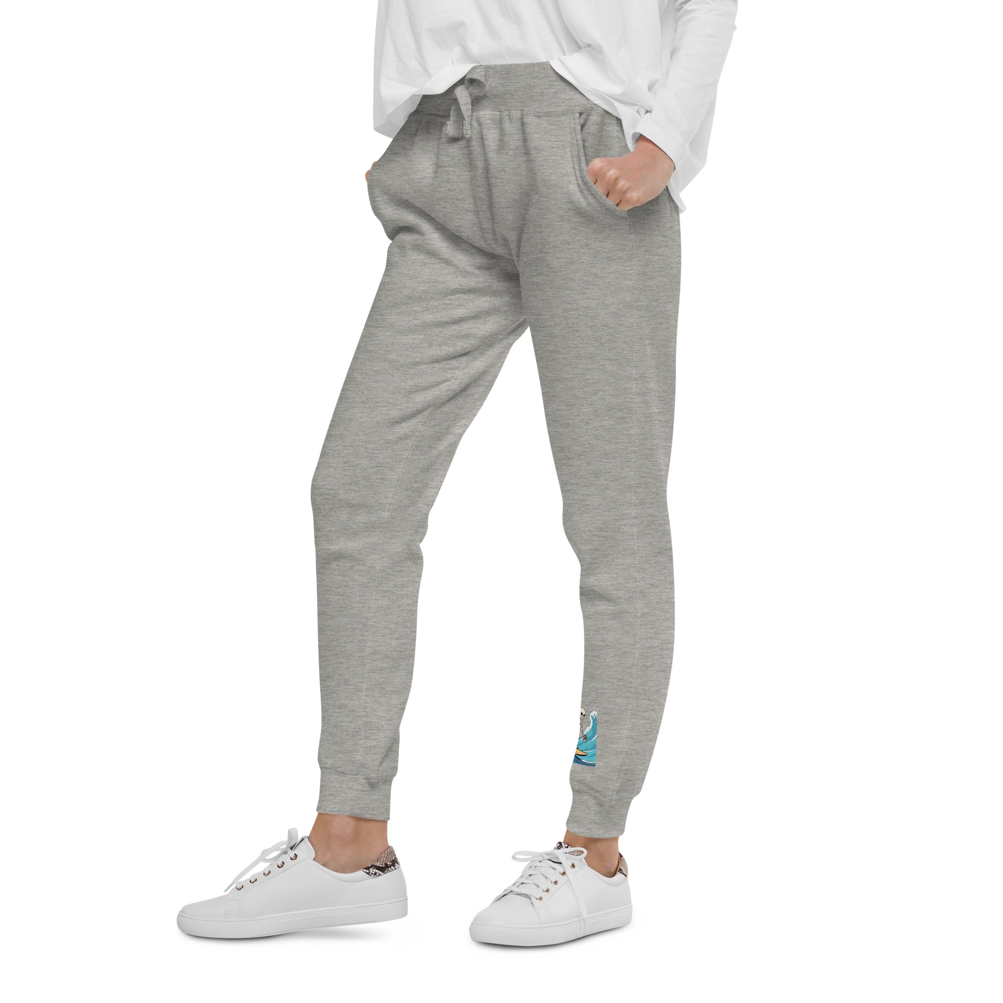 Surfing Skeleton Women's Fleece Sweatpants