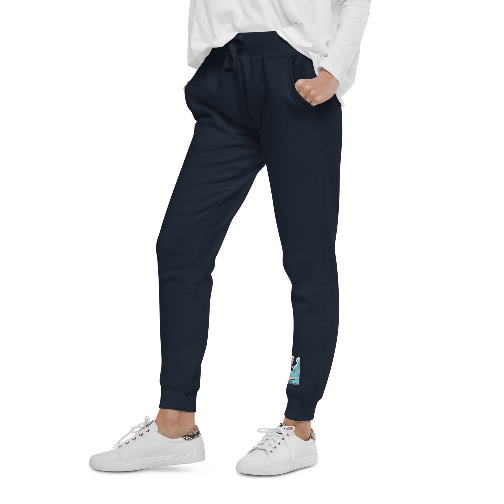 Surfing Skeleton Women's Fleece Sweatpants