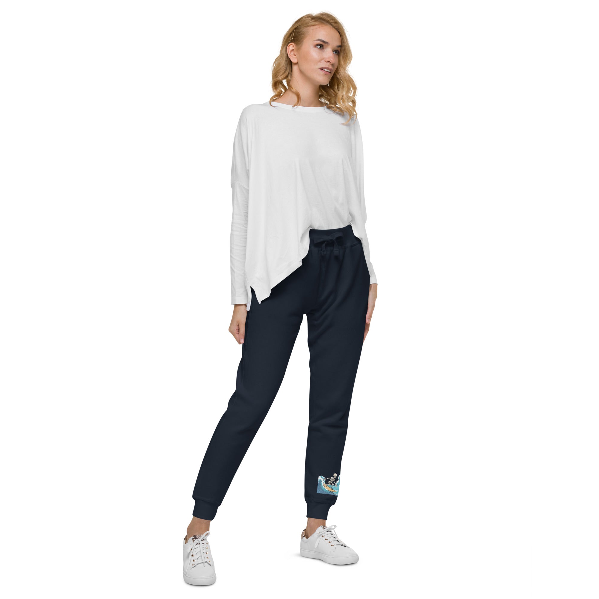 Surfing Skeleton Women's Fleece Sweatpants