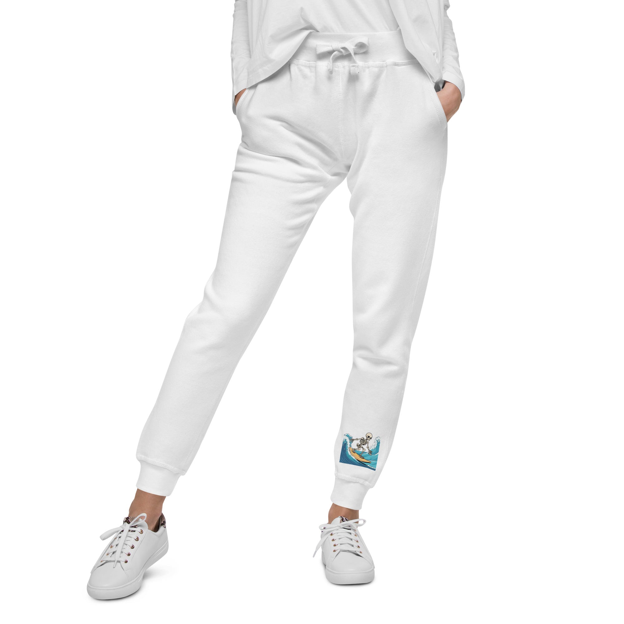 Surfing Skeleton Women's Fleece Sweatpants