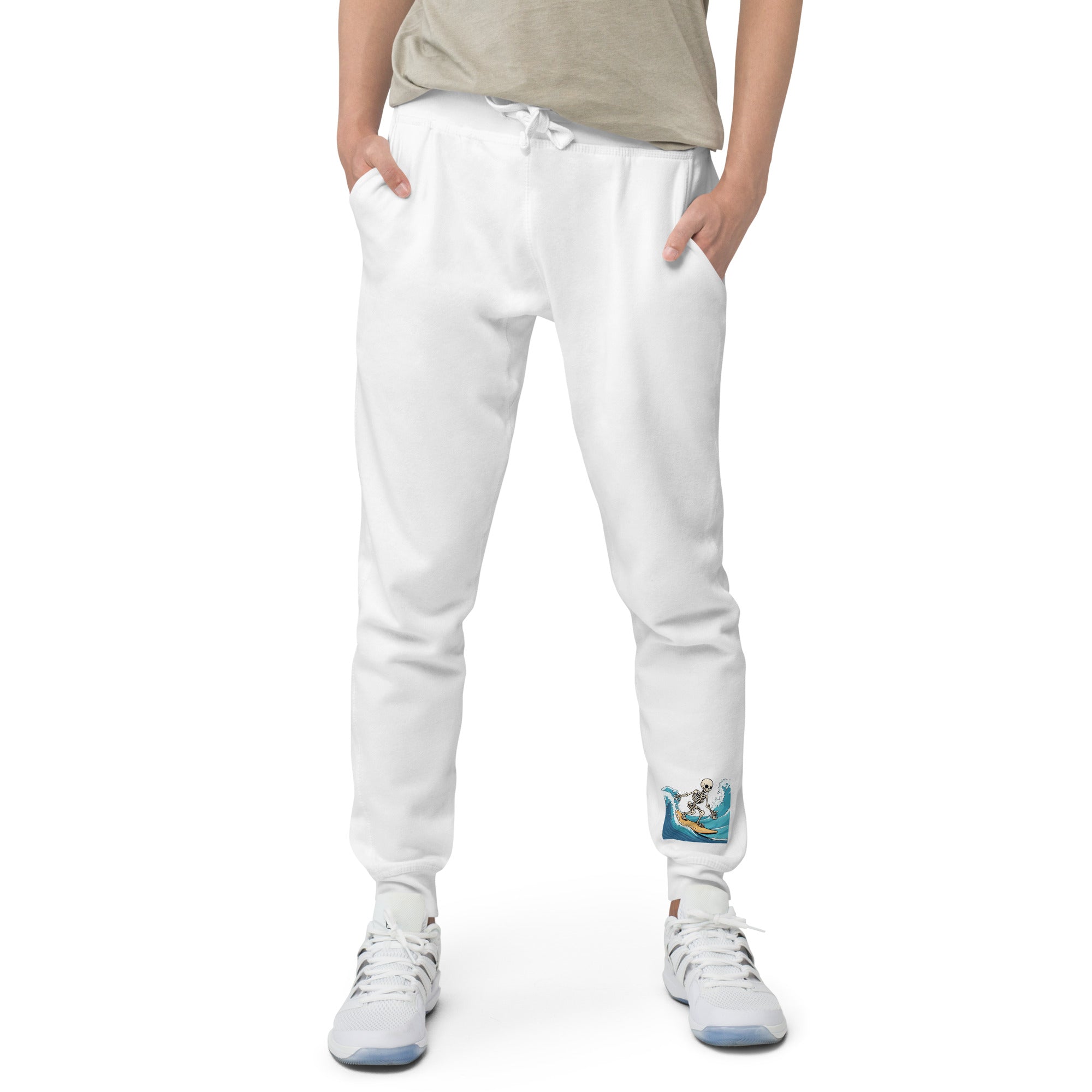 Surfing Skeleton Men's Fleece Sweatpants