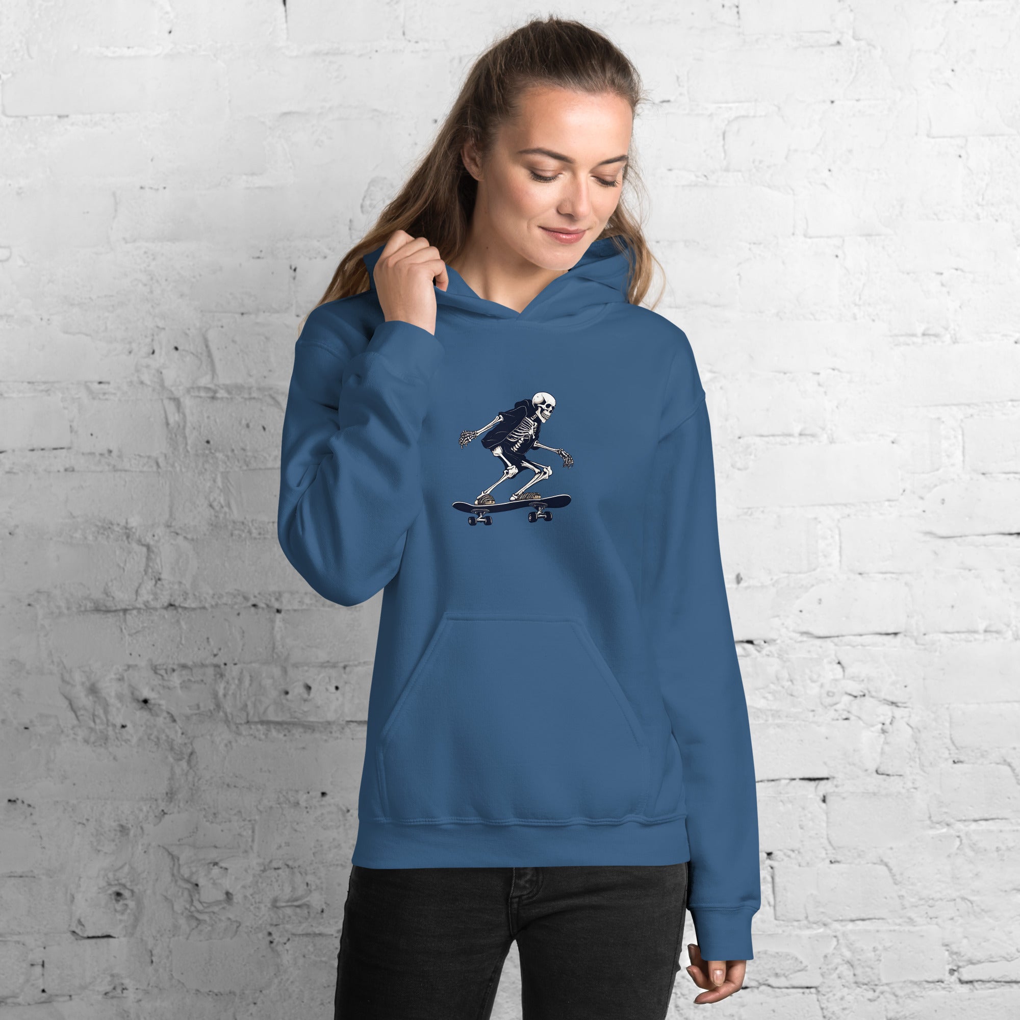 Skateboarding Skeleton Women's Hoodie