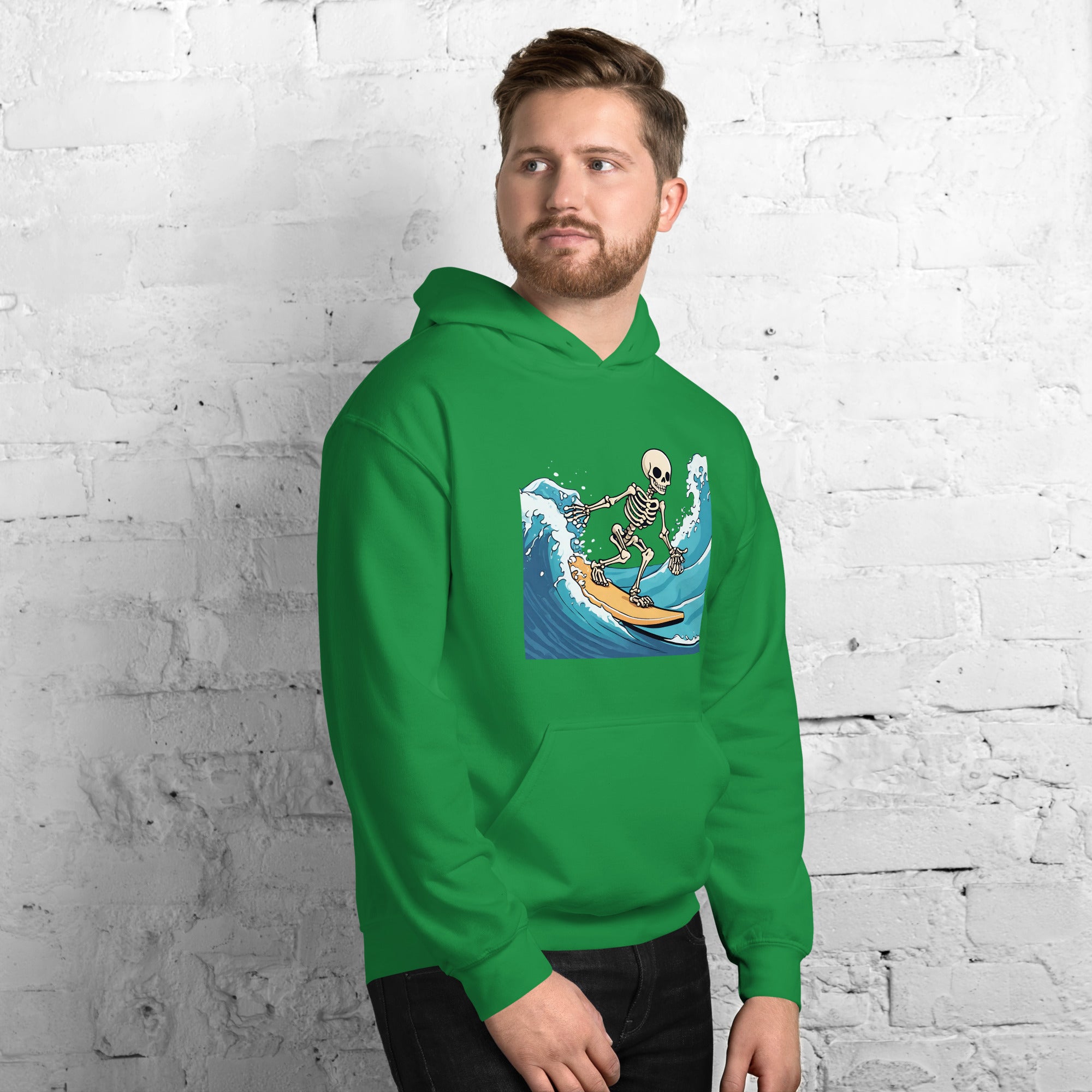 Surfing Skeleton Men's Hoodie