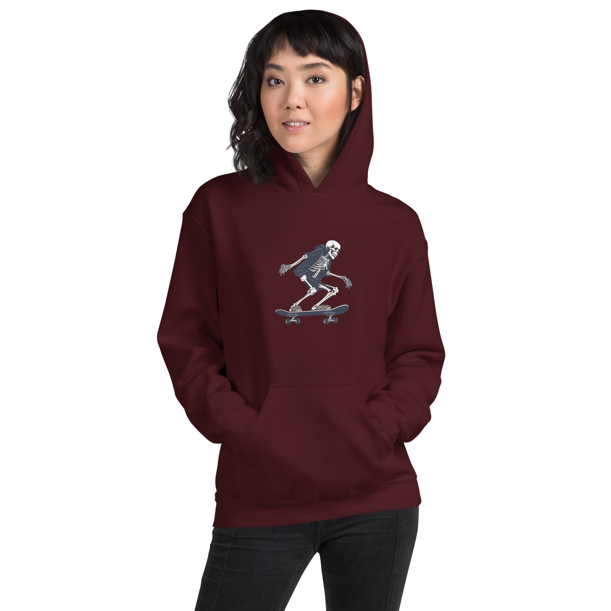 Skateboarding Skeleton Women's Hoodie