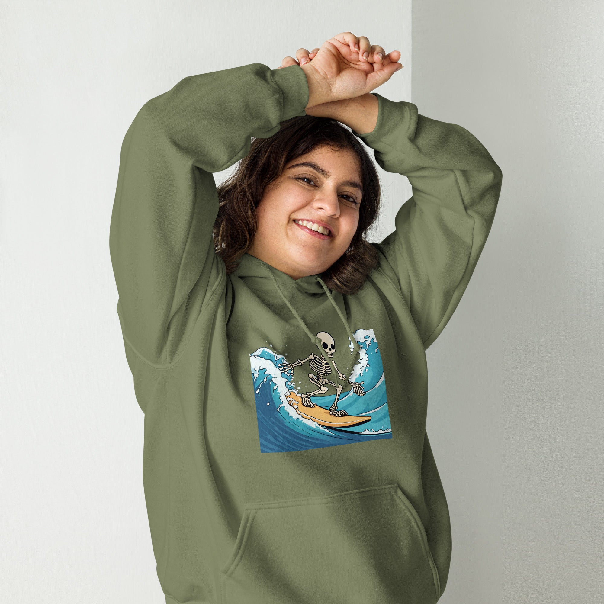 Surfing Skeleton Women's Hoodie