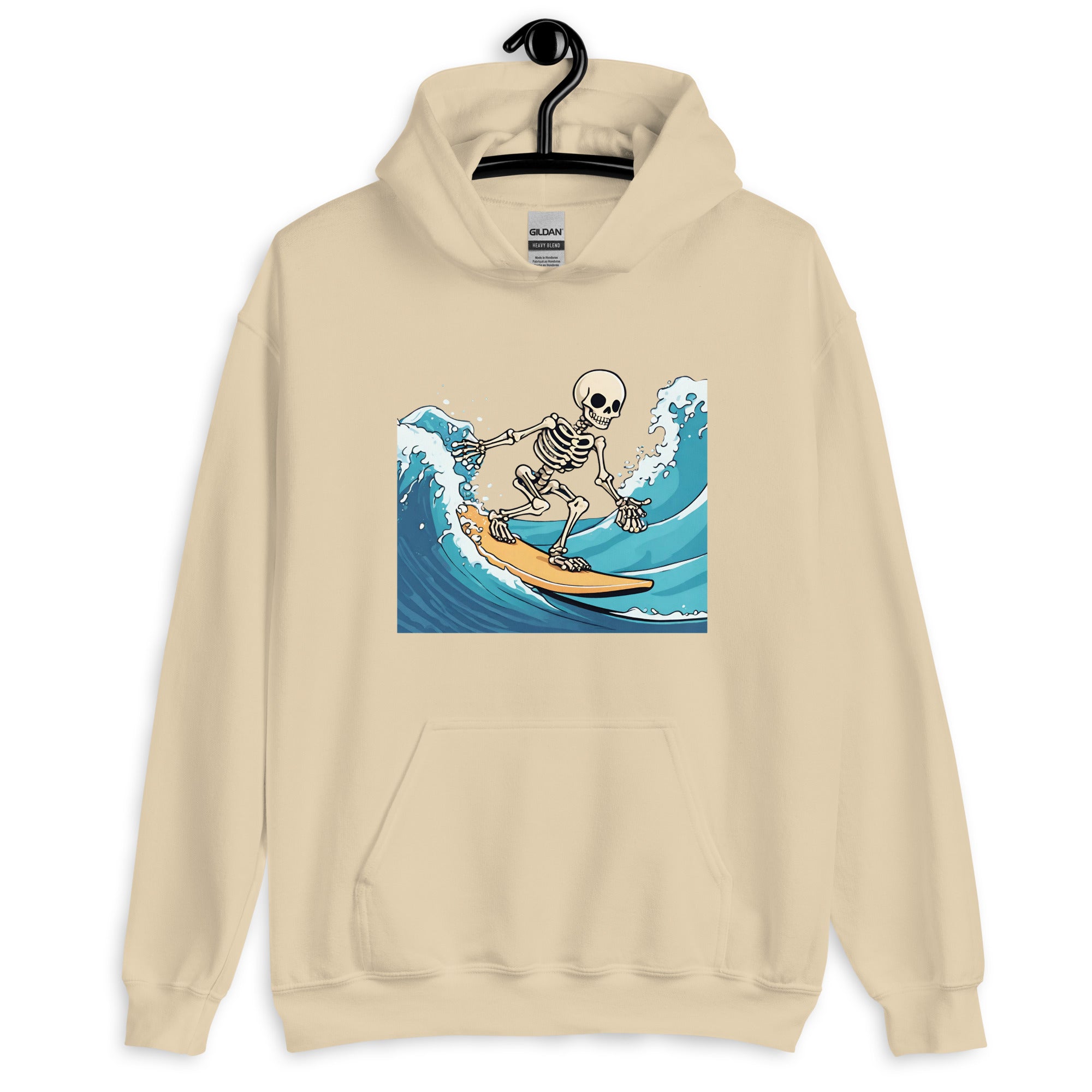 Surfing Skeleton Men's Hoodie