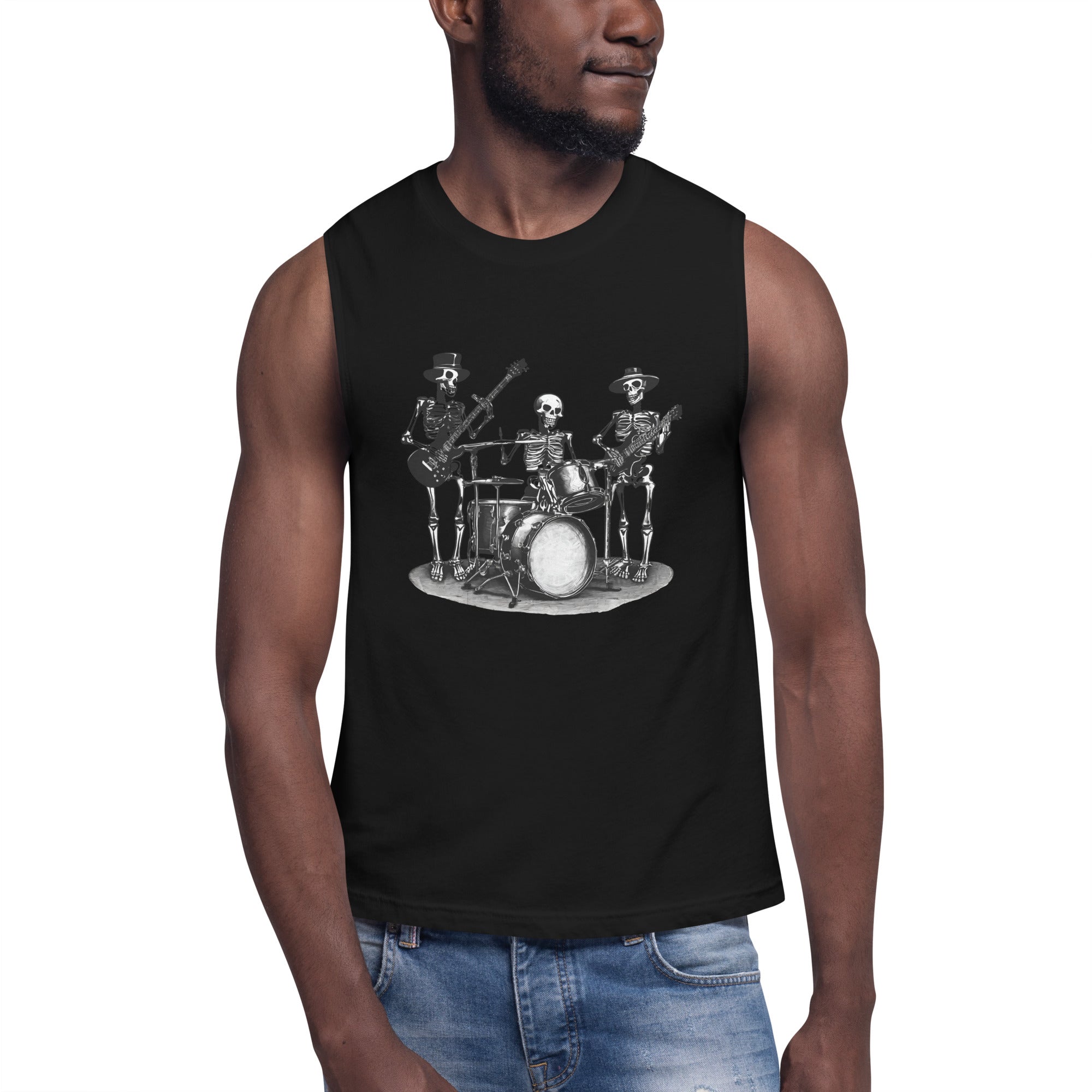 Skeleton Band Muscle Shirt