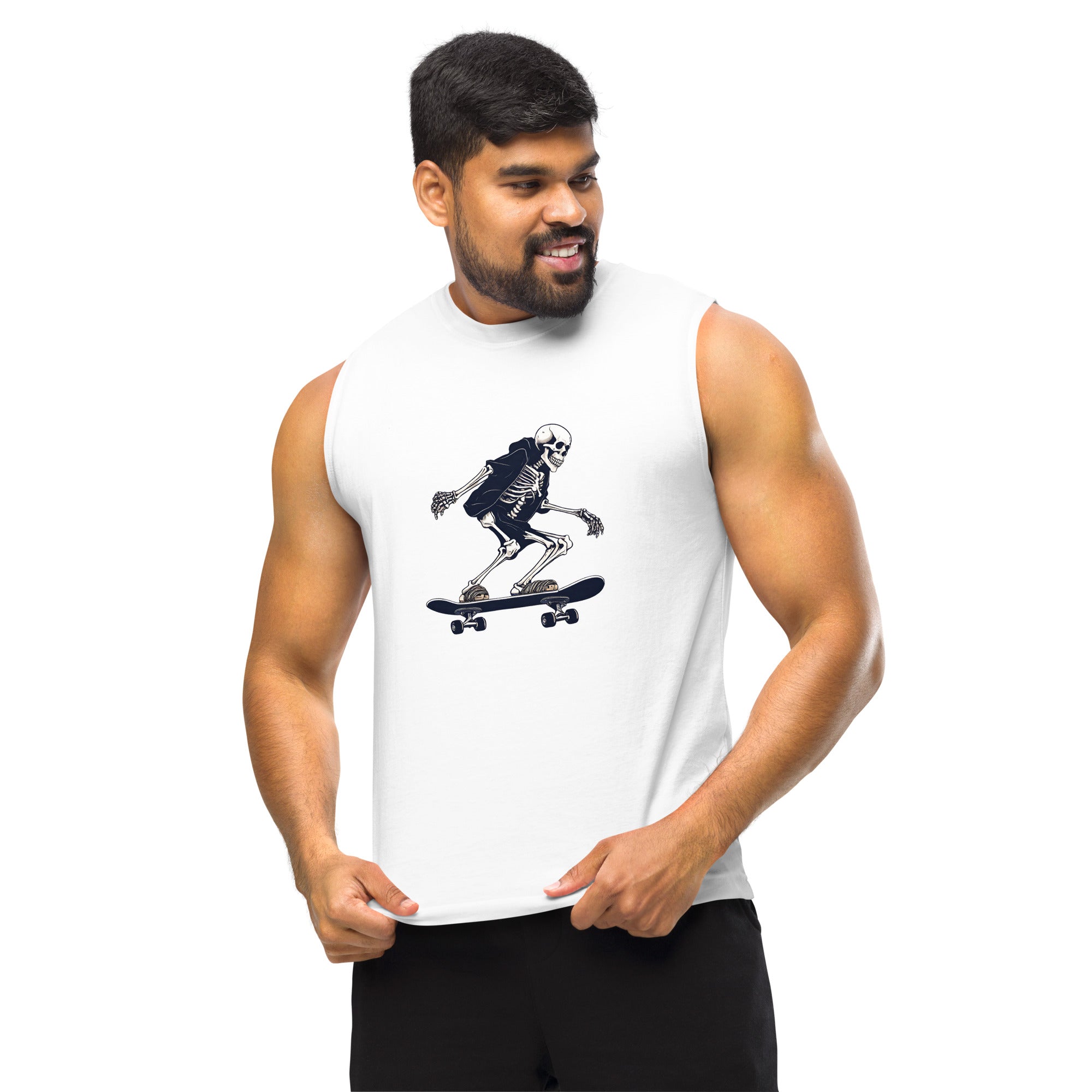 Skateboarding Skeleton Muscle Shirt