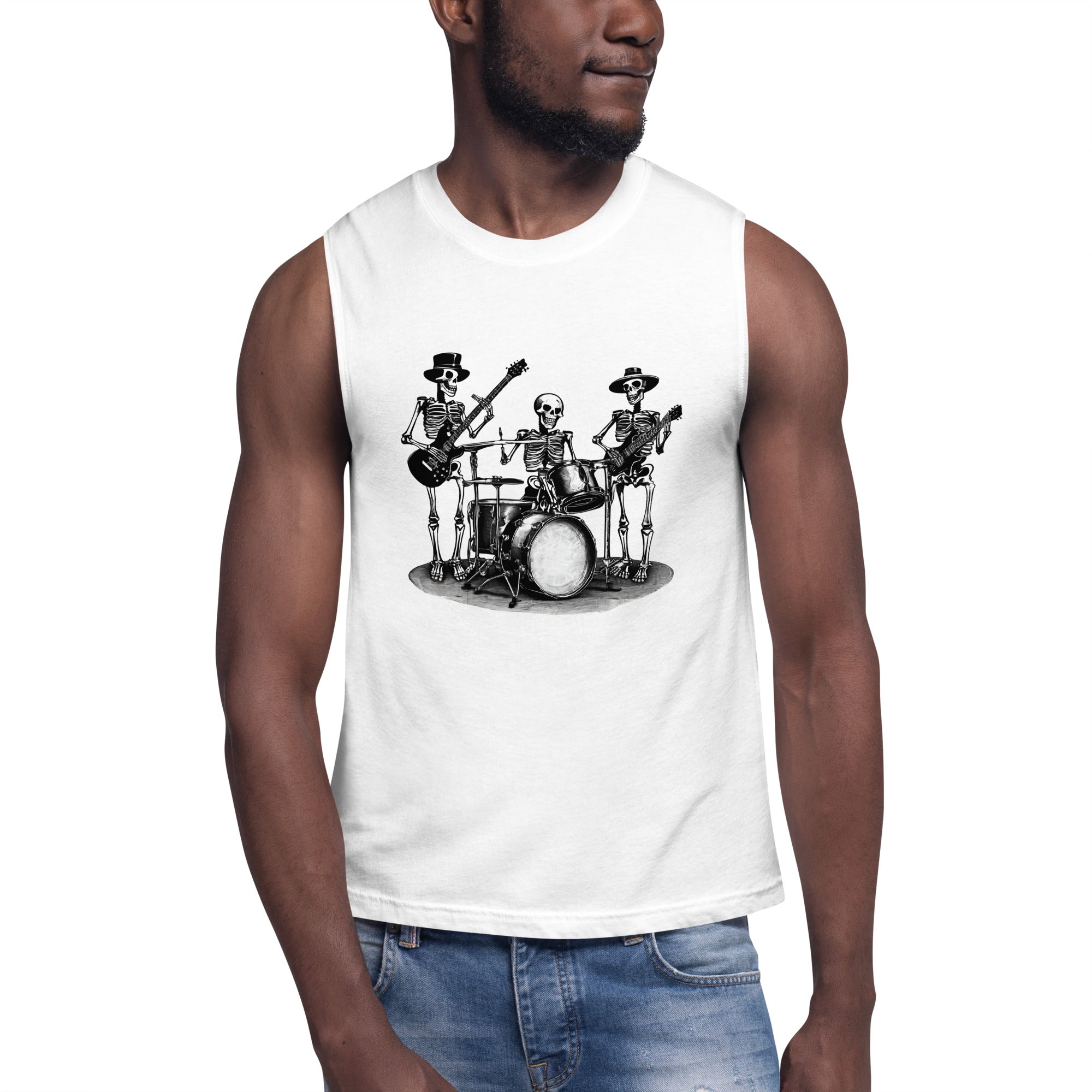 Skeleton Band Muscle Shirt