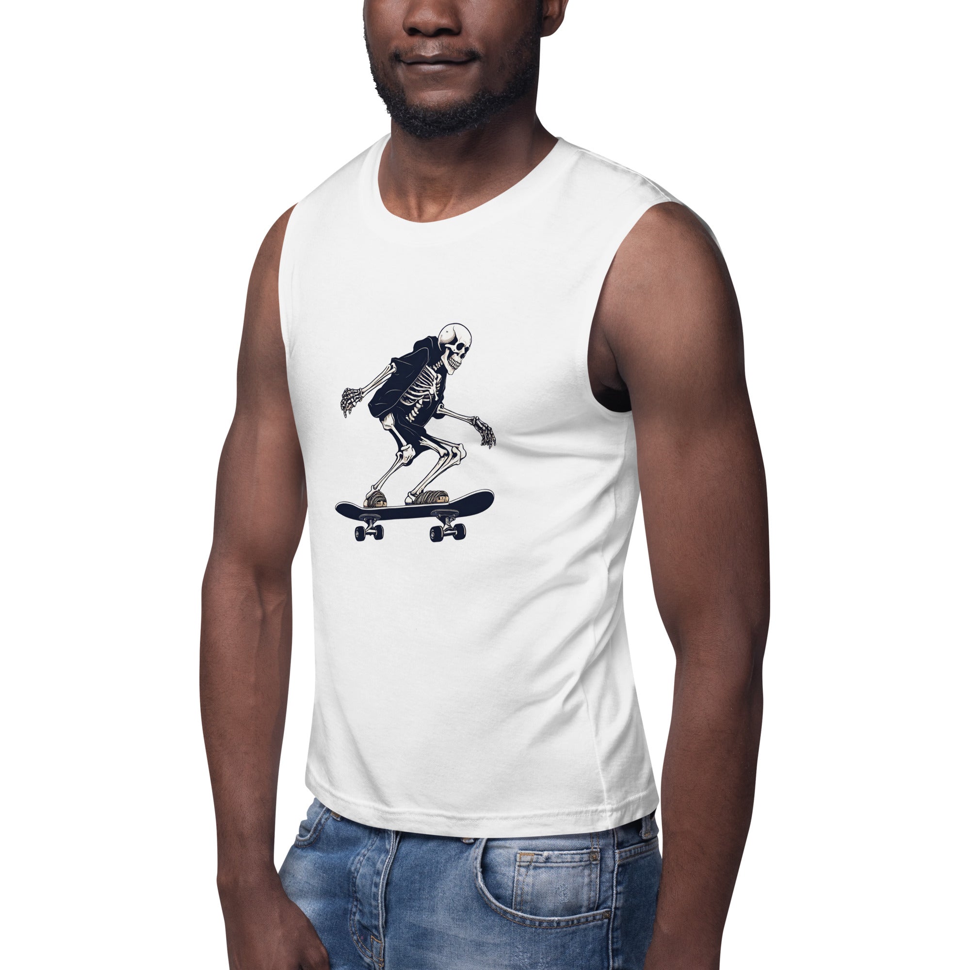 Skateboarding Skeleton Muscle Shirt