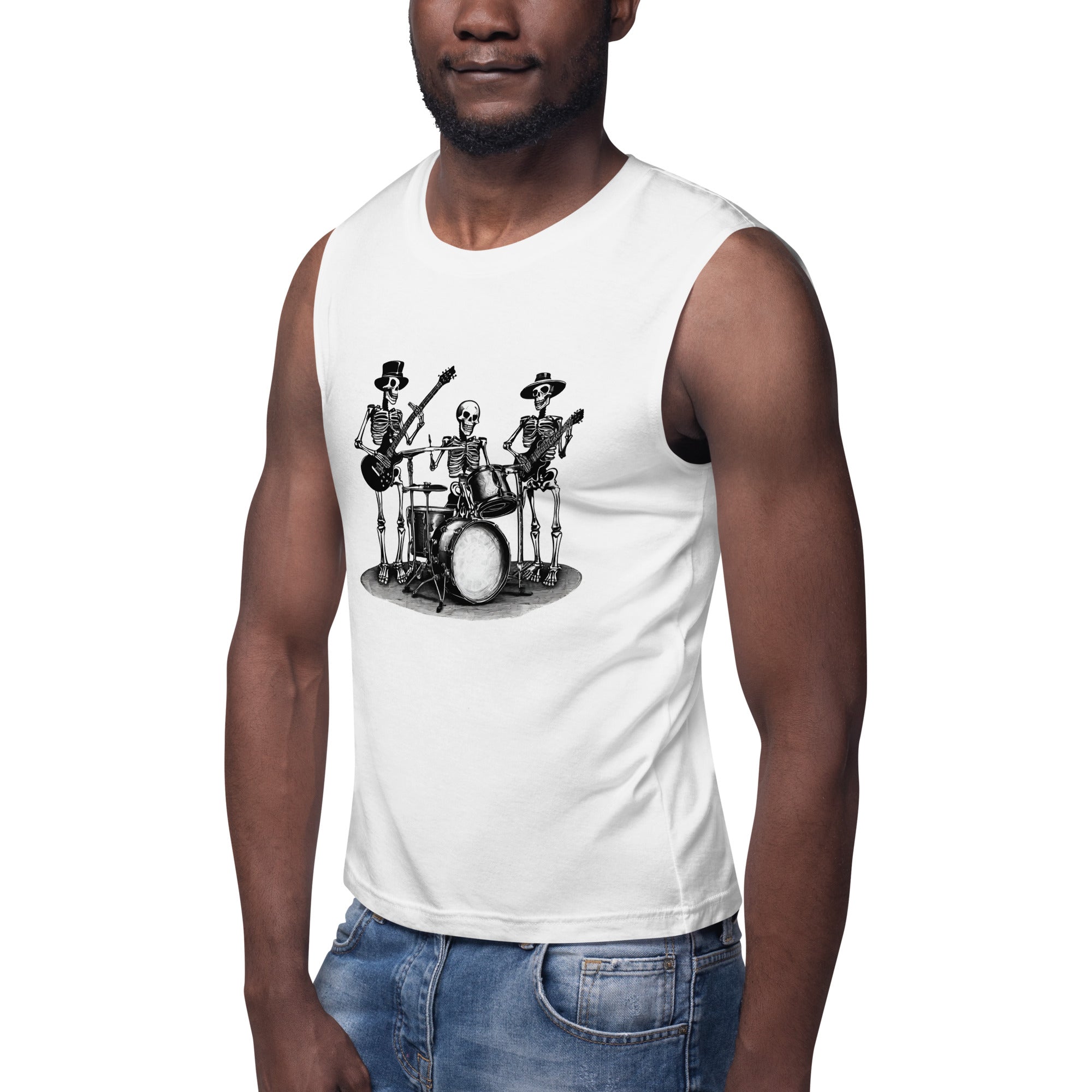 Skeleton Band Muscle Shirt