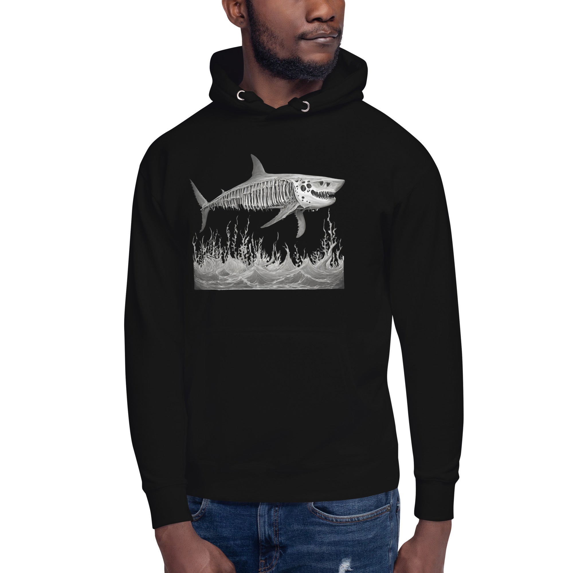 Skeleton Shark Men's Premium Hoodie