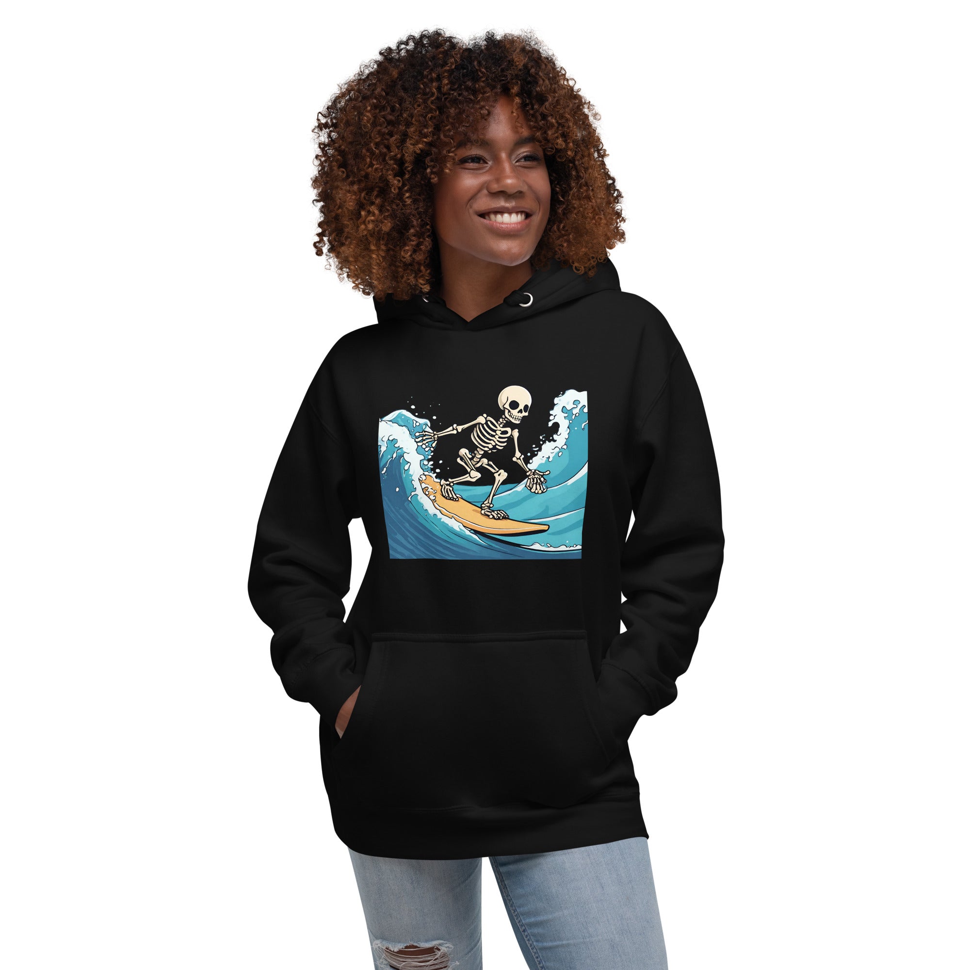 Surfing Skeleton Women's Premium Hoodie