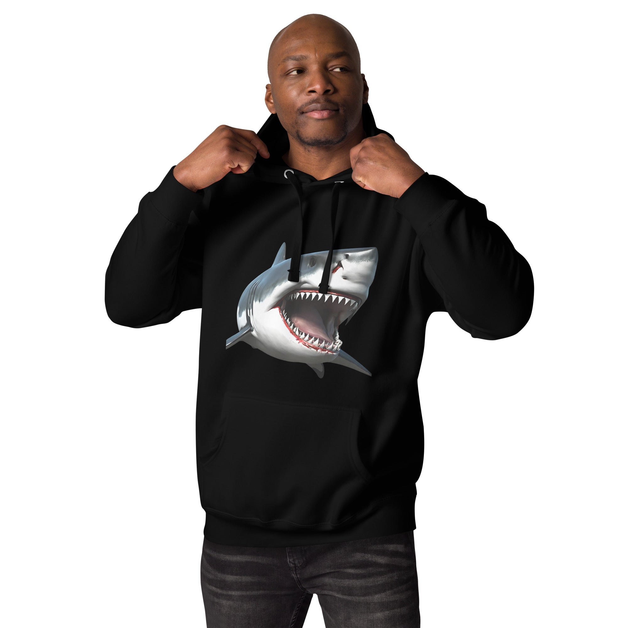 Great White Bite Men's Premium Hoodie