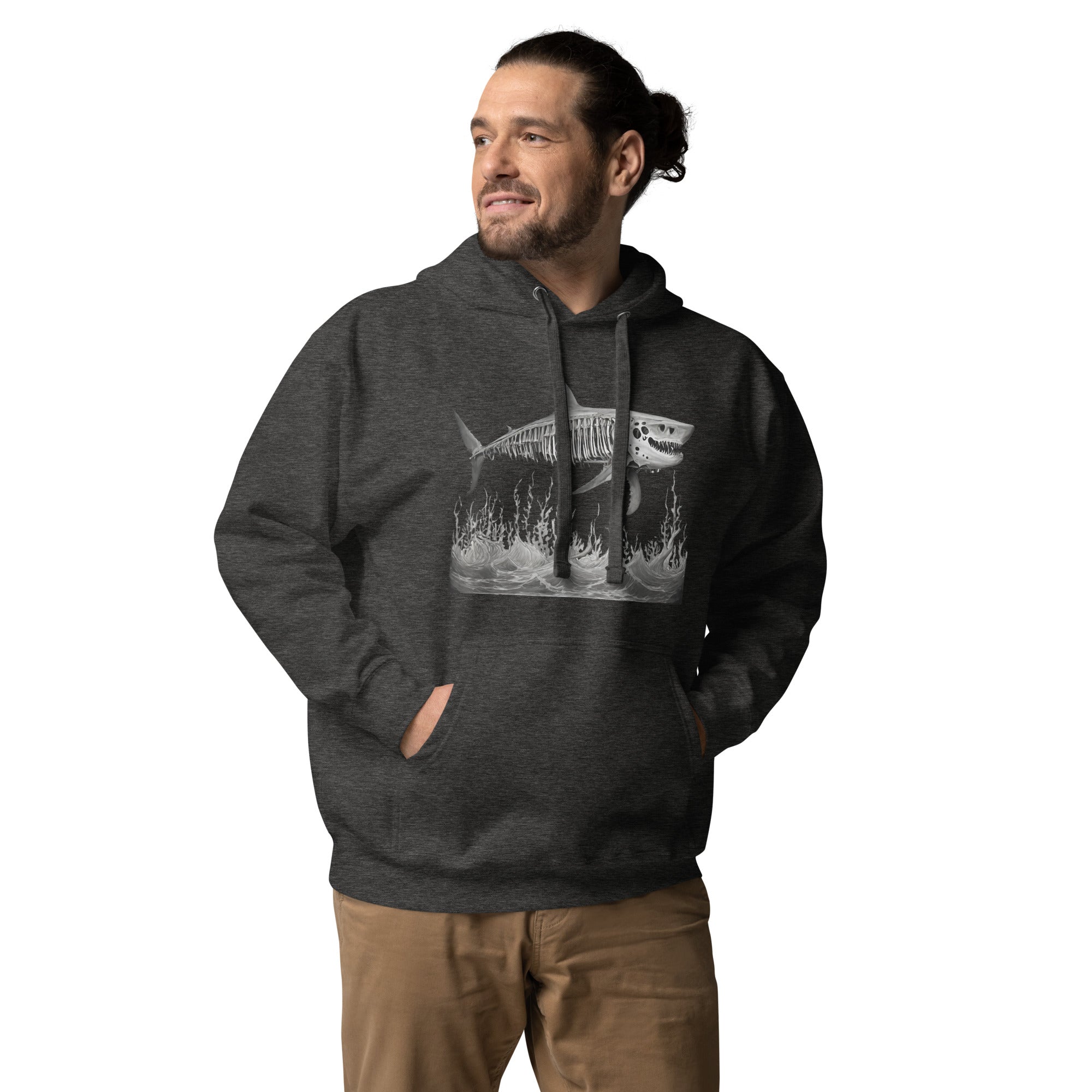 Skeleton Shark Men's Premium Hoodie