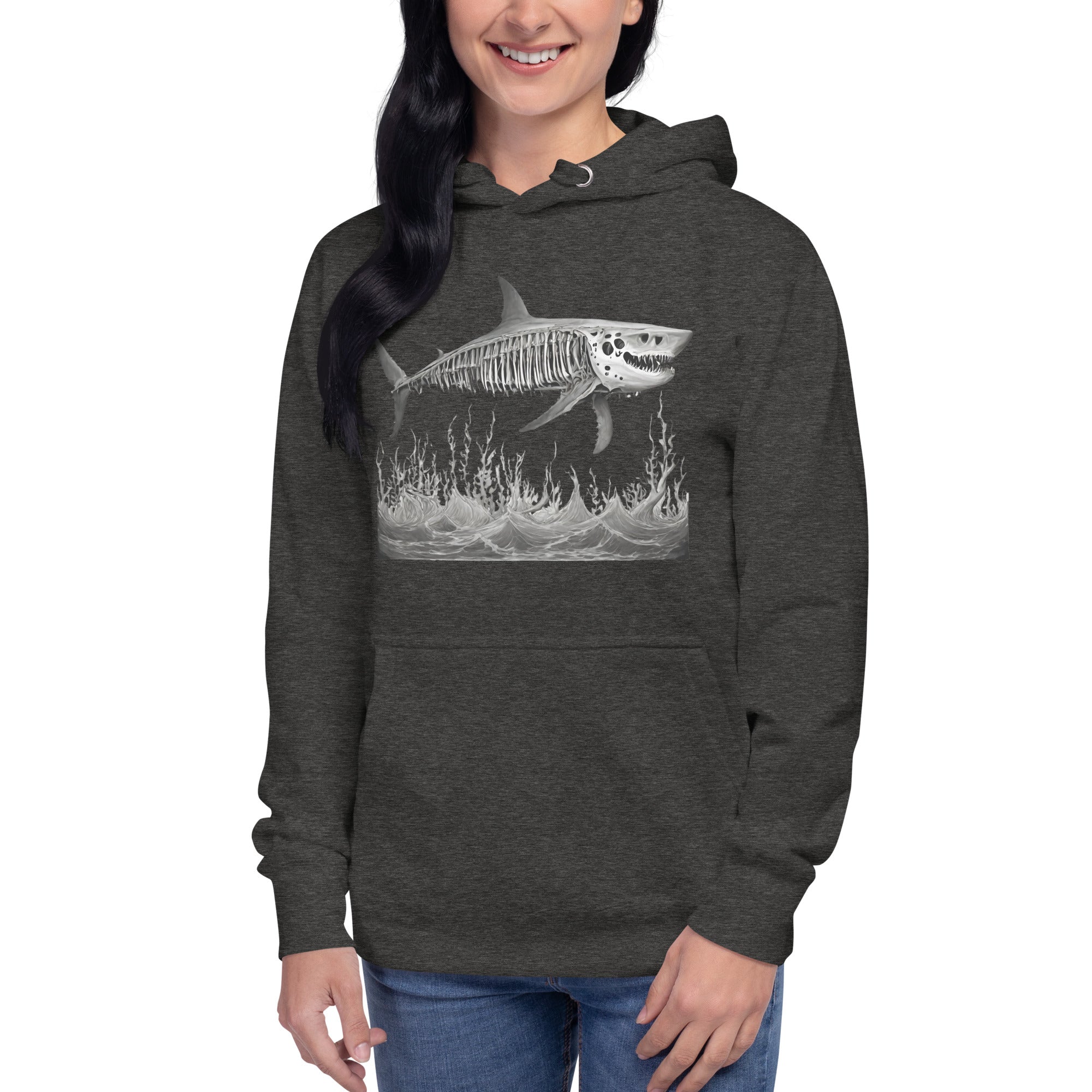 Skeleton Shark Women's Premium Hoodie