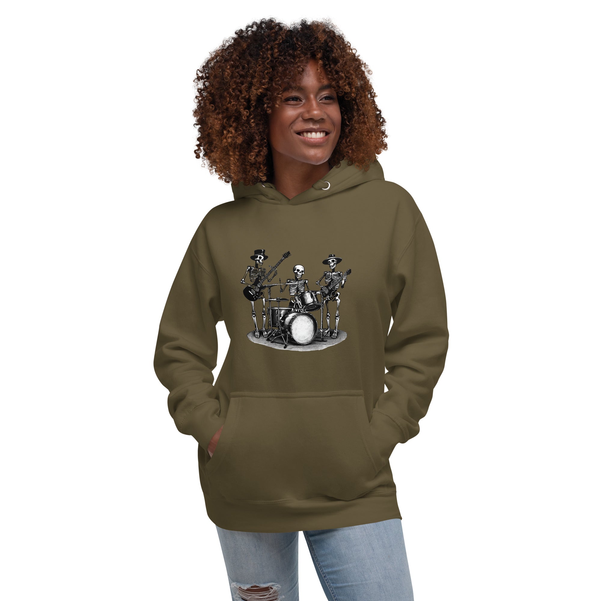 Skeleton Band Women's Premium Hoodie