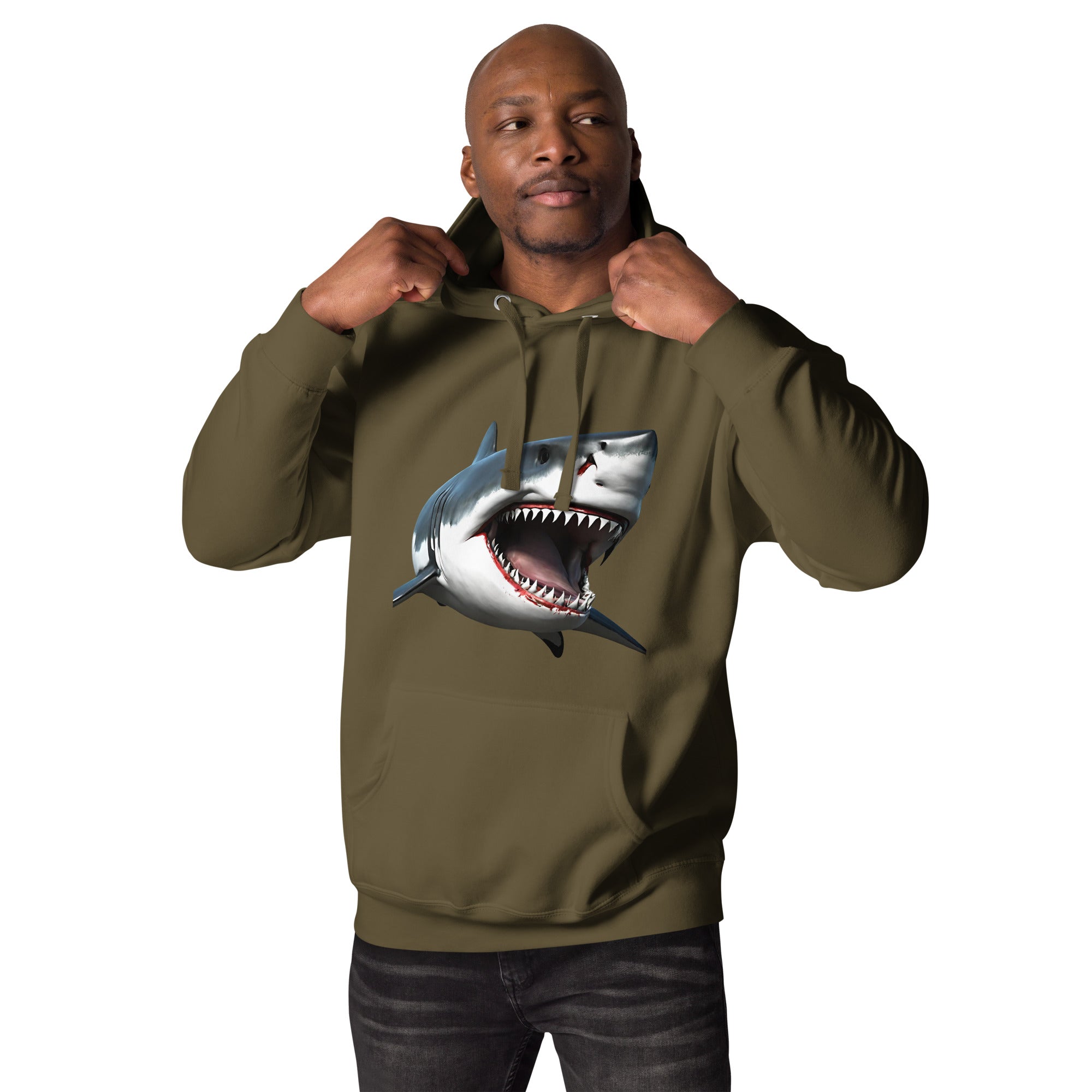 Great White Bite Men's Premium Hoodie