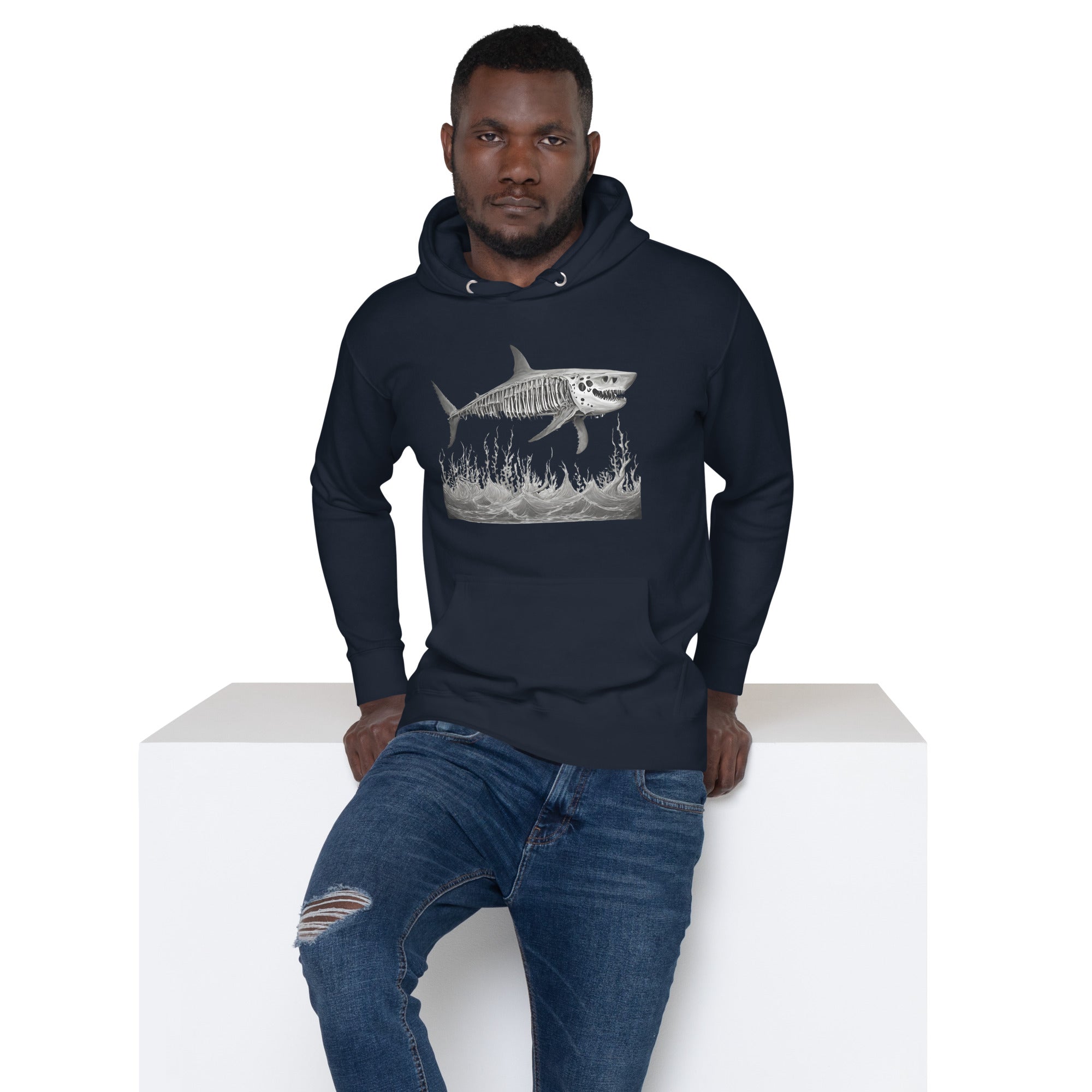 Skeleton Shark Men's Premium Hoodie