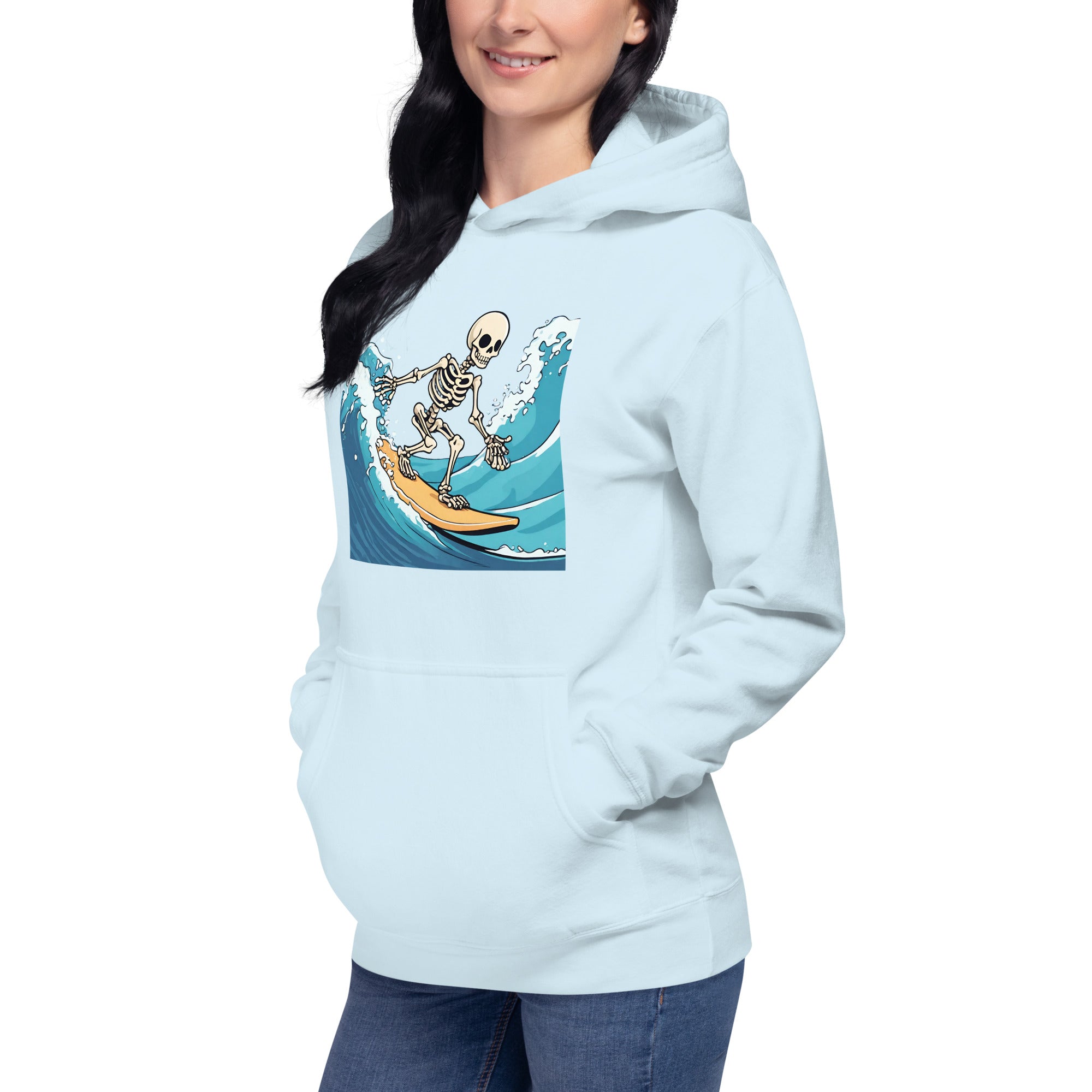 Surfing Skeleton Women's Premium Hoodie