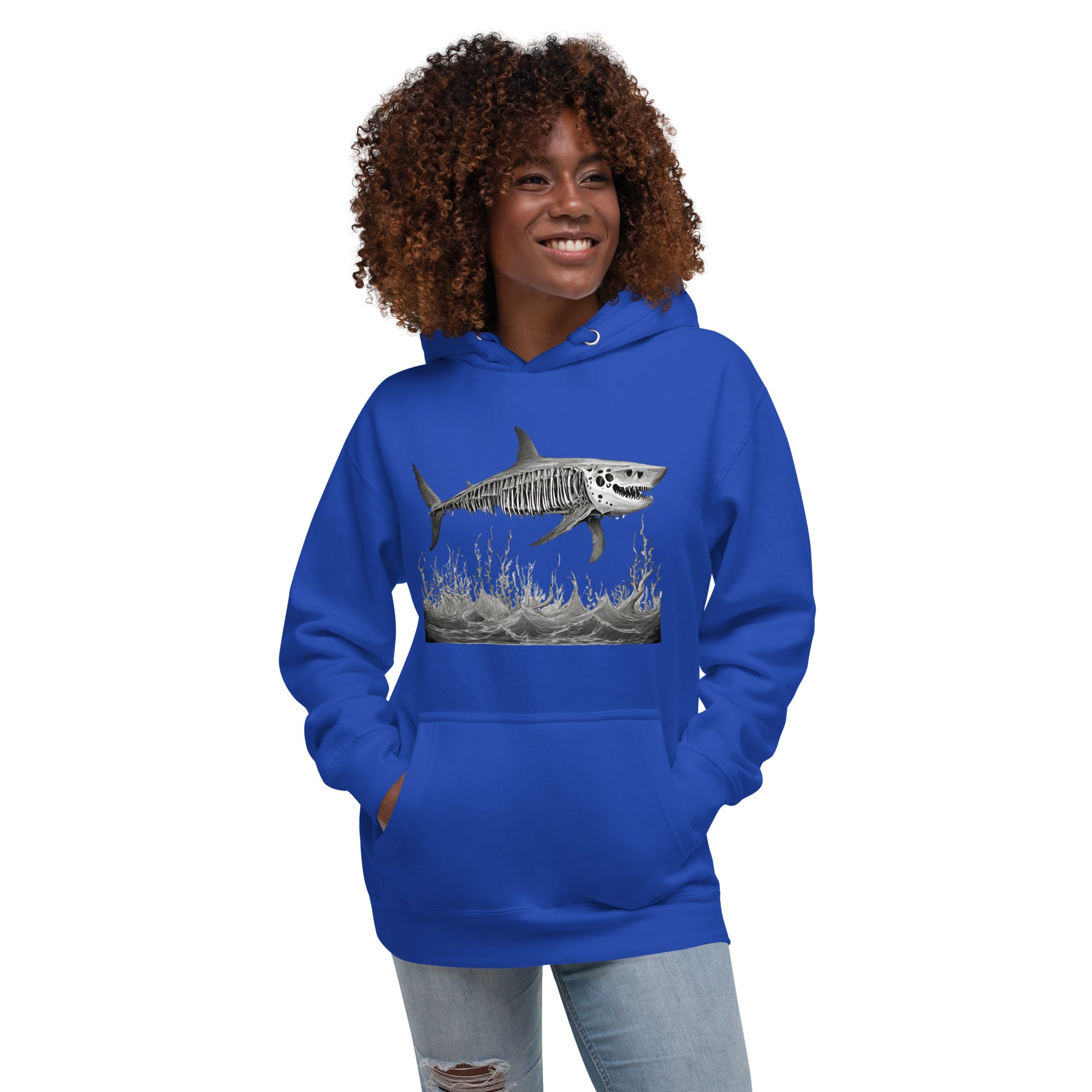 Skeleton Shark Women's Premium Hoodie