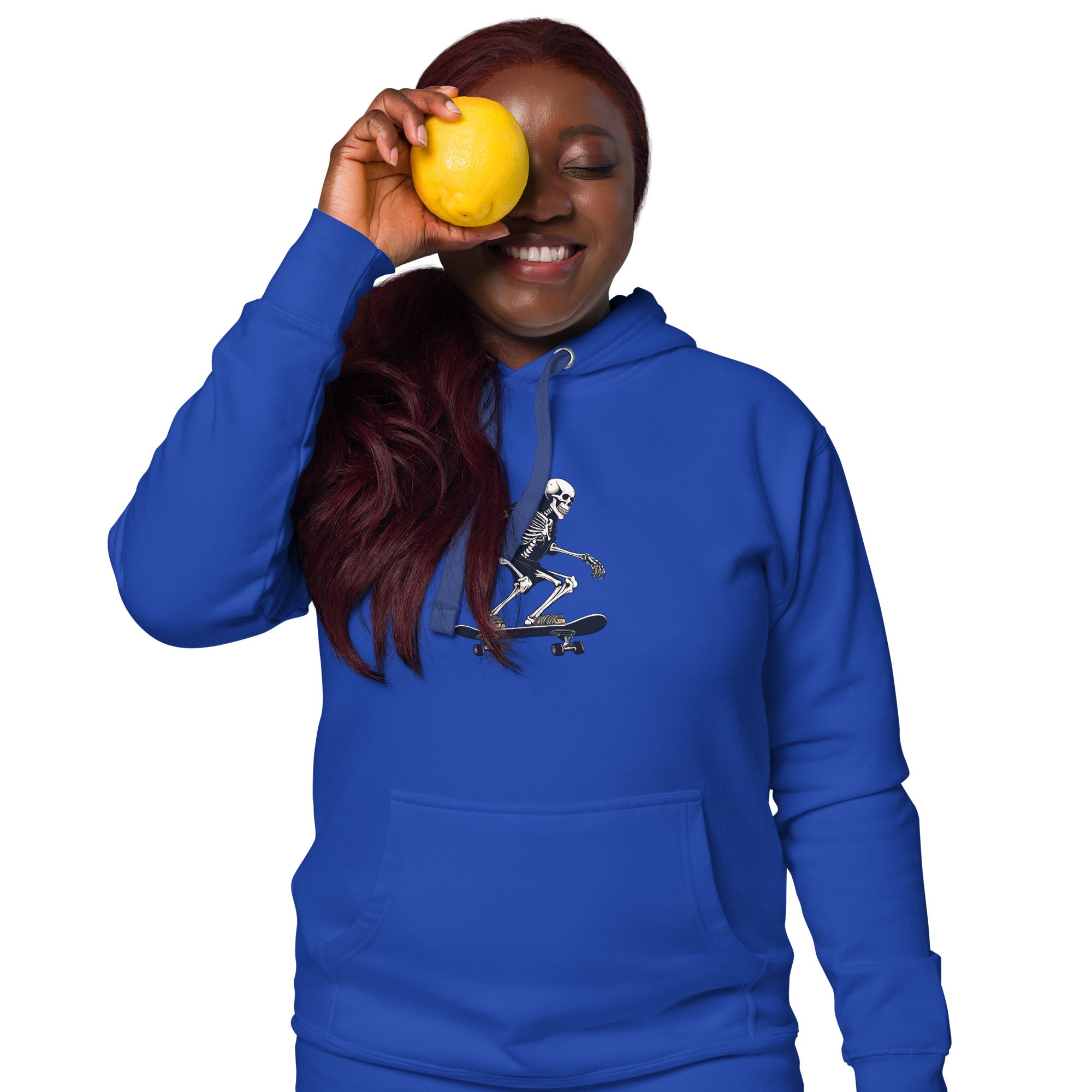 Skateboarding Skeleton Women's Premium Hoodie