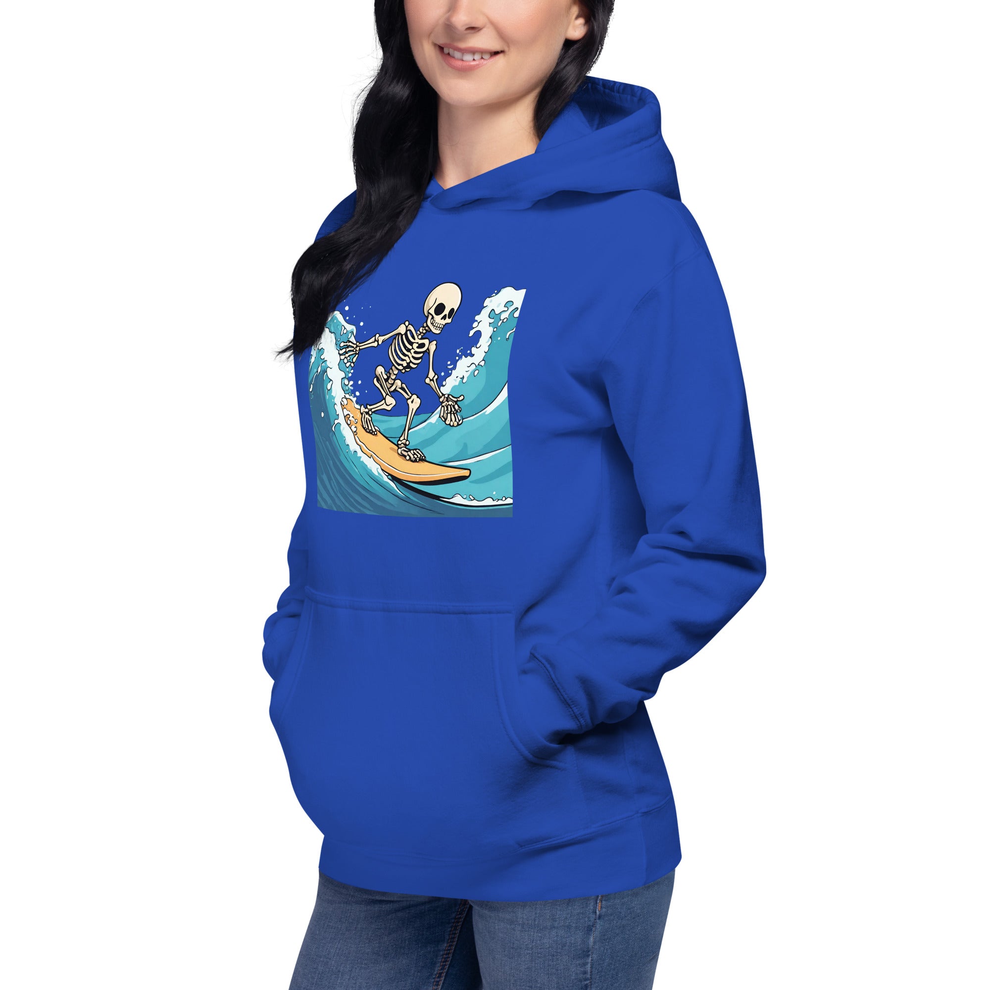 Surfing Skeleton Women's Premium Hoodie