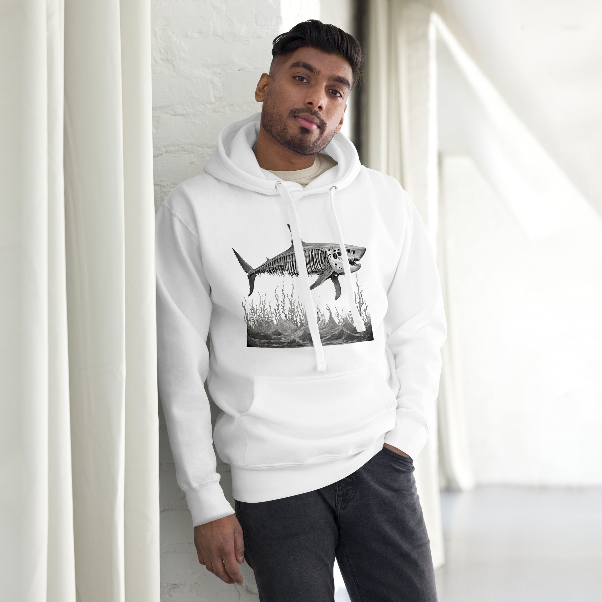 Skeleton Shark Men's Premium Hoodie