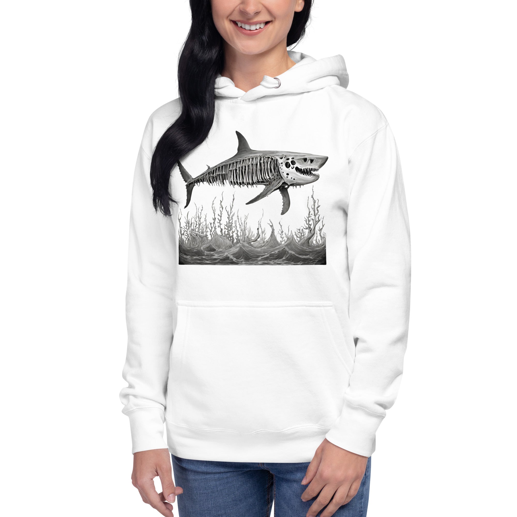 Skeleton Shark Women's Premium Hoodie