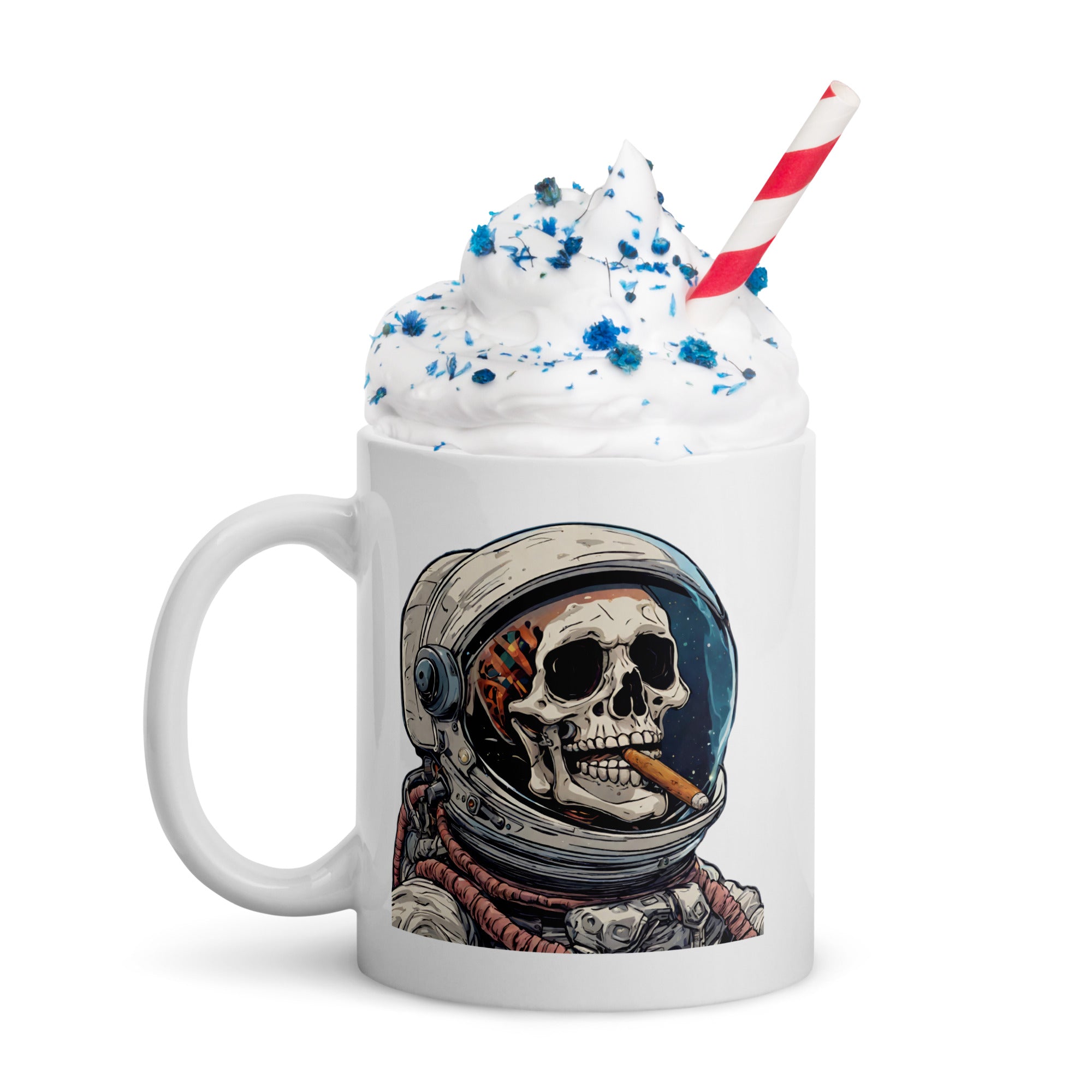 Space Blaze White Glossy Mug