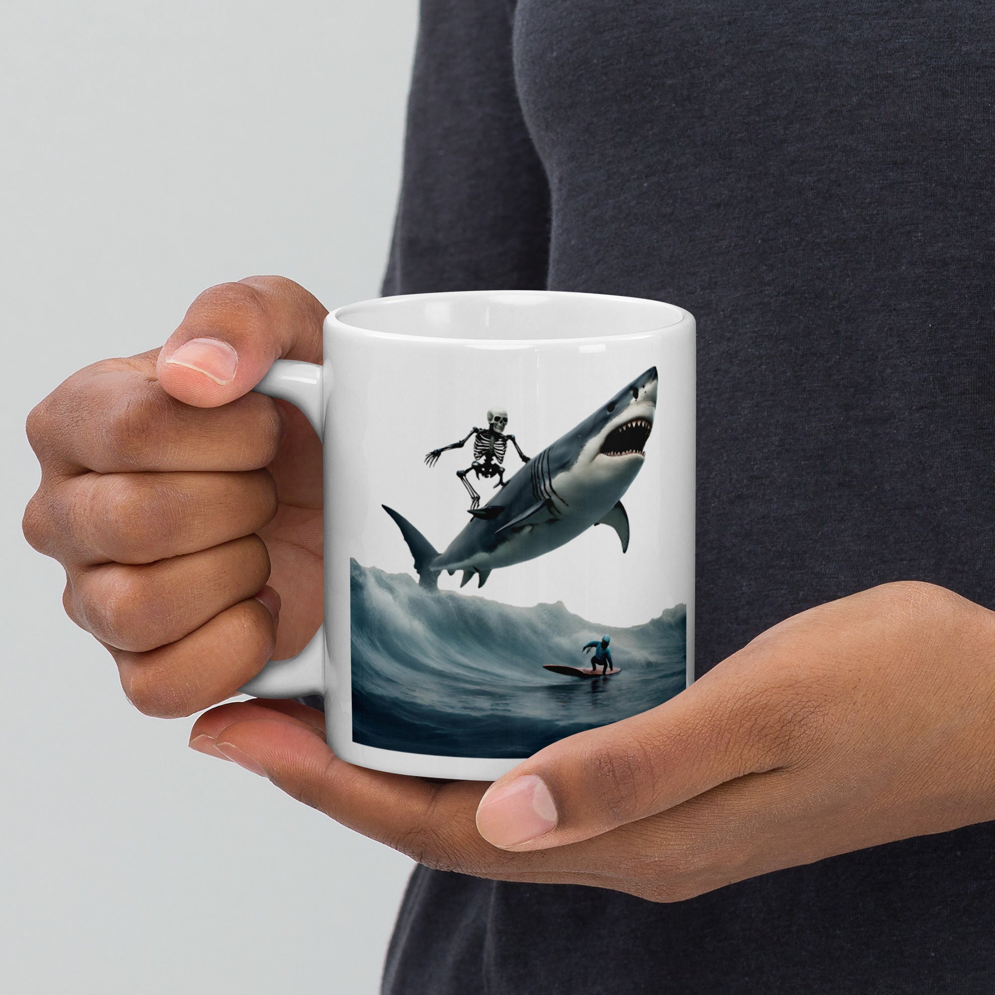 Shark Shredder White Glossy Mug