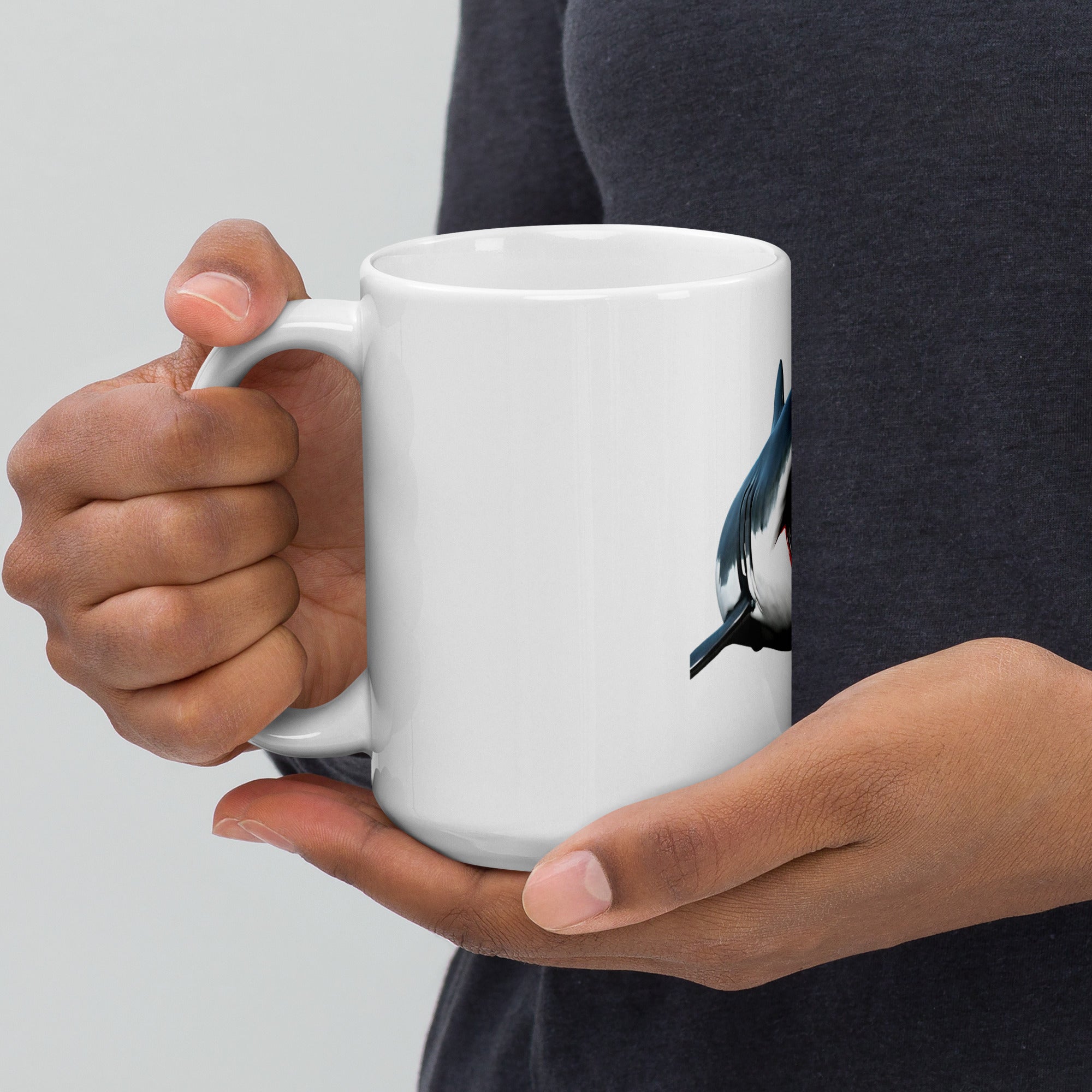 Great White Bite Glossy Mug