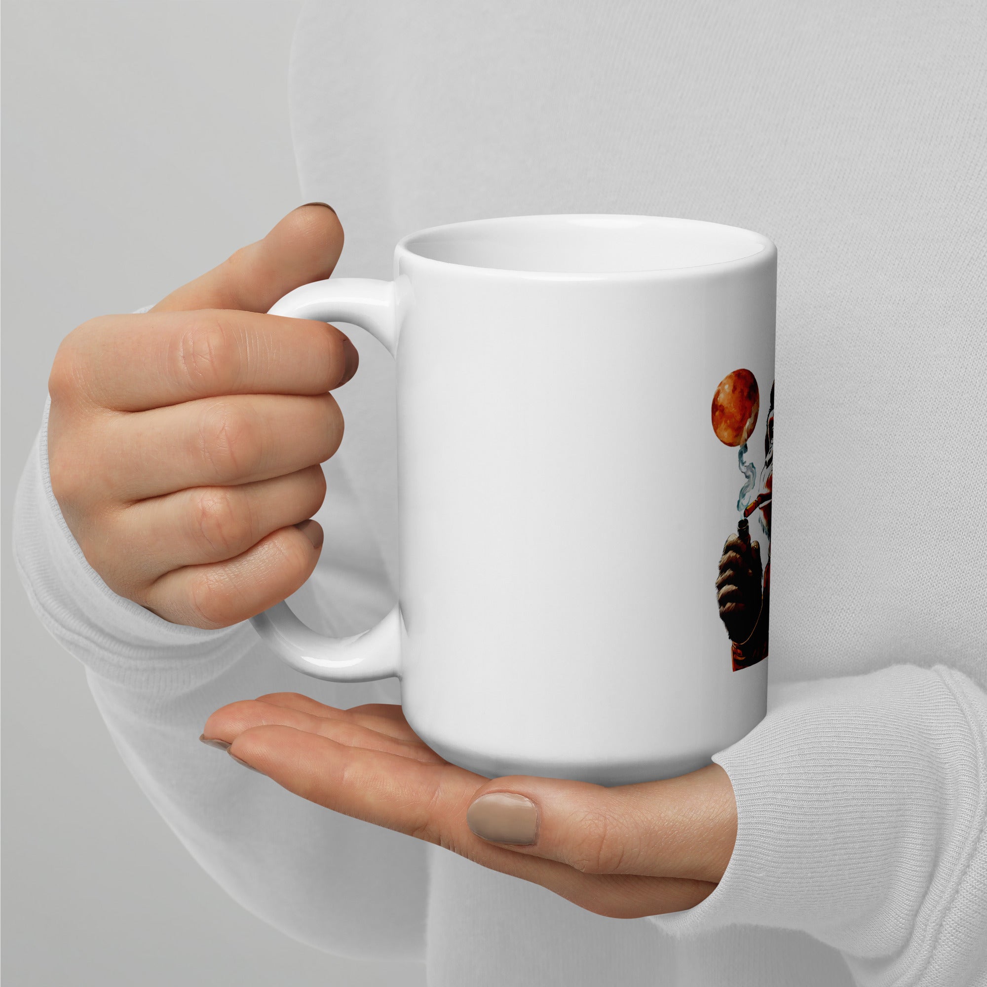 Ape Astronaut White Glossy Mug