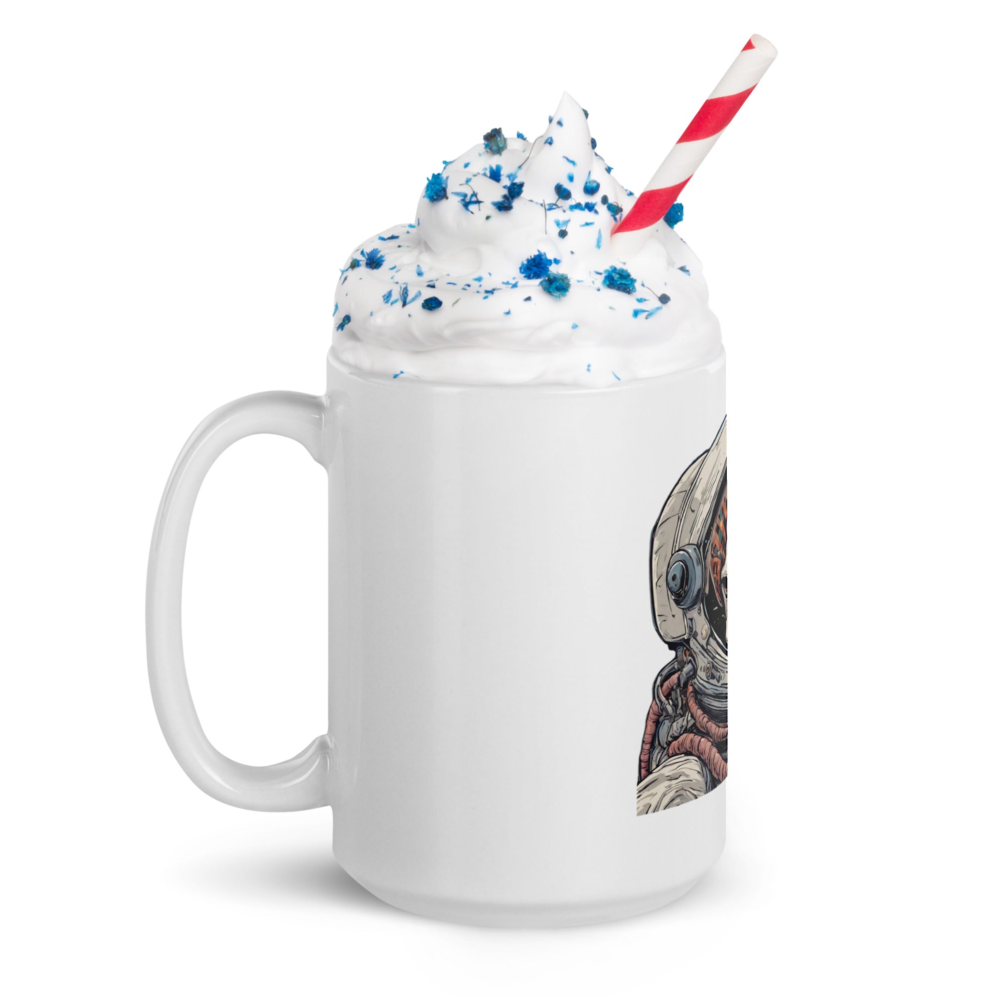 Space Blaze White Glossy Mug