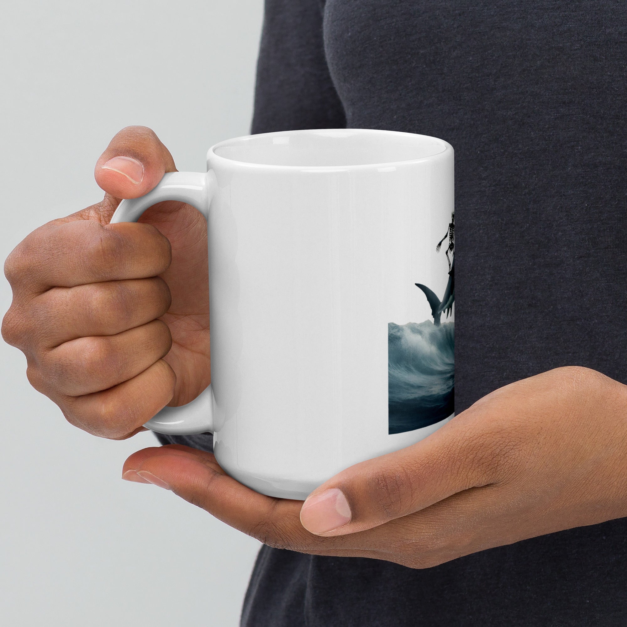 Shark Shredder White Glossy Mug