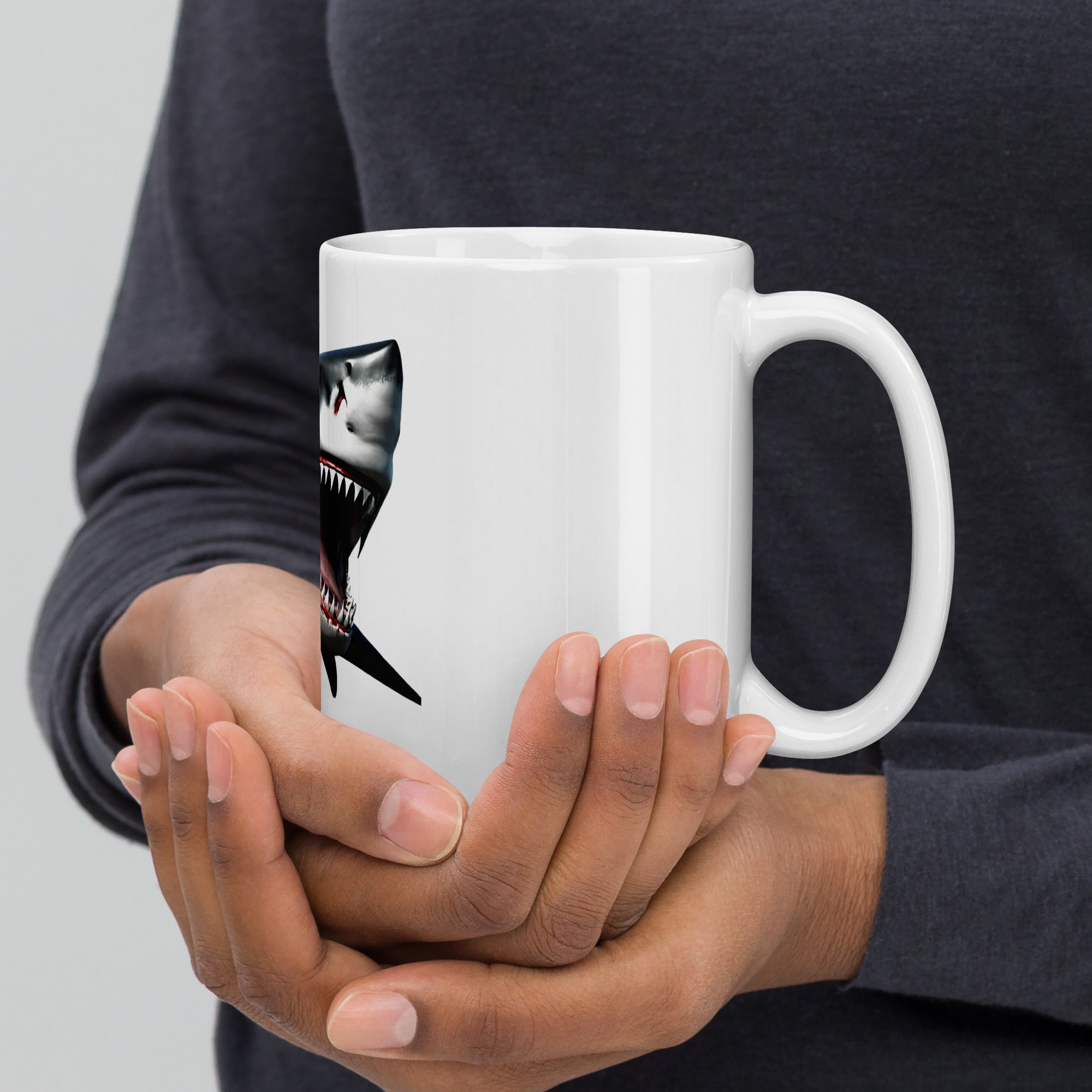 Great White Bite Glossy Mug