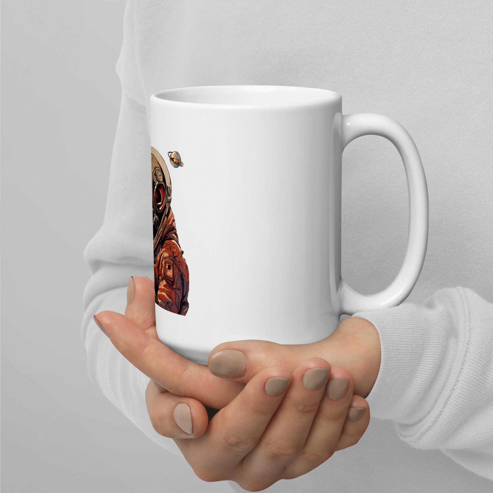 Ape Astronaut White Glossy Mug