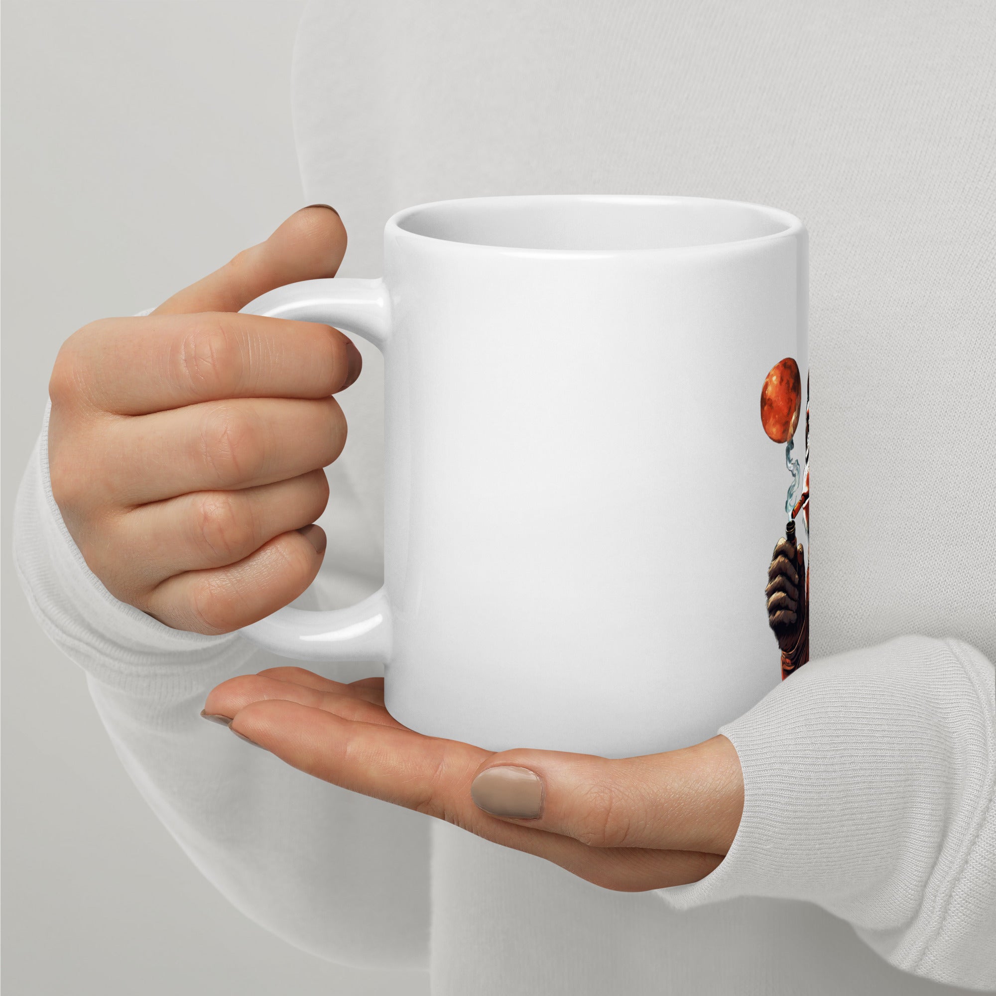 Ape Astronaut White Glossy Mug