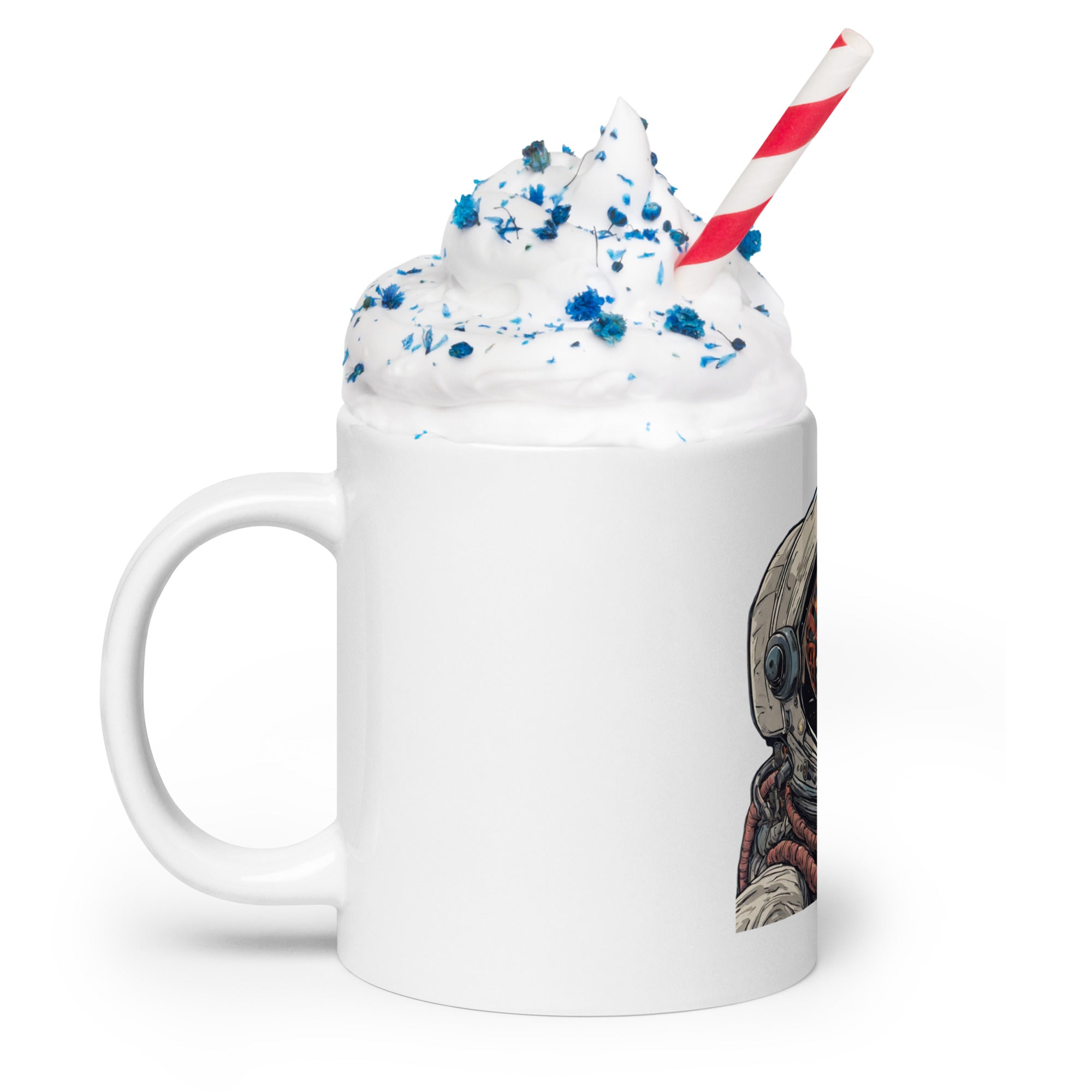 Space Blaze White Glossy Mug